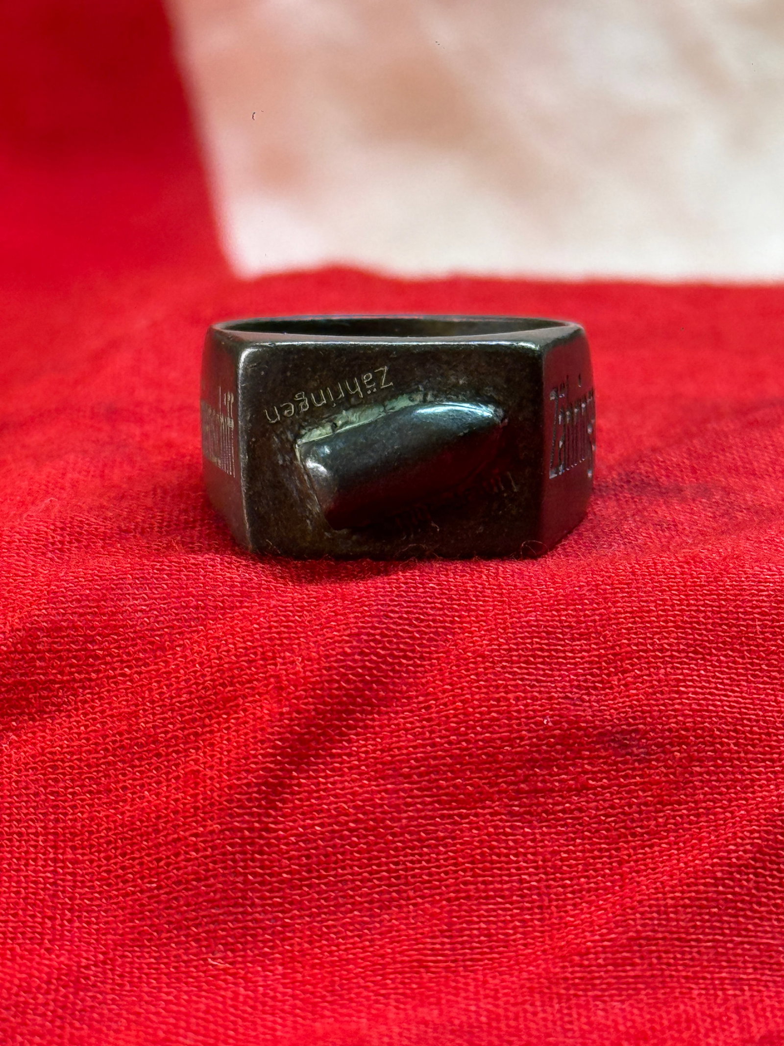 WWII German "Linienschiff Zähringen" Naval Commemorative Silver Ring (1 of 5)