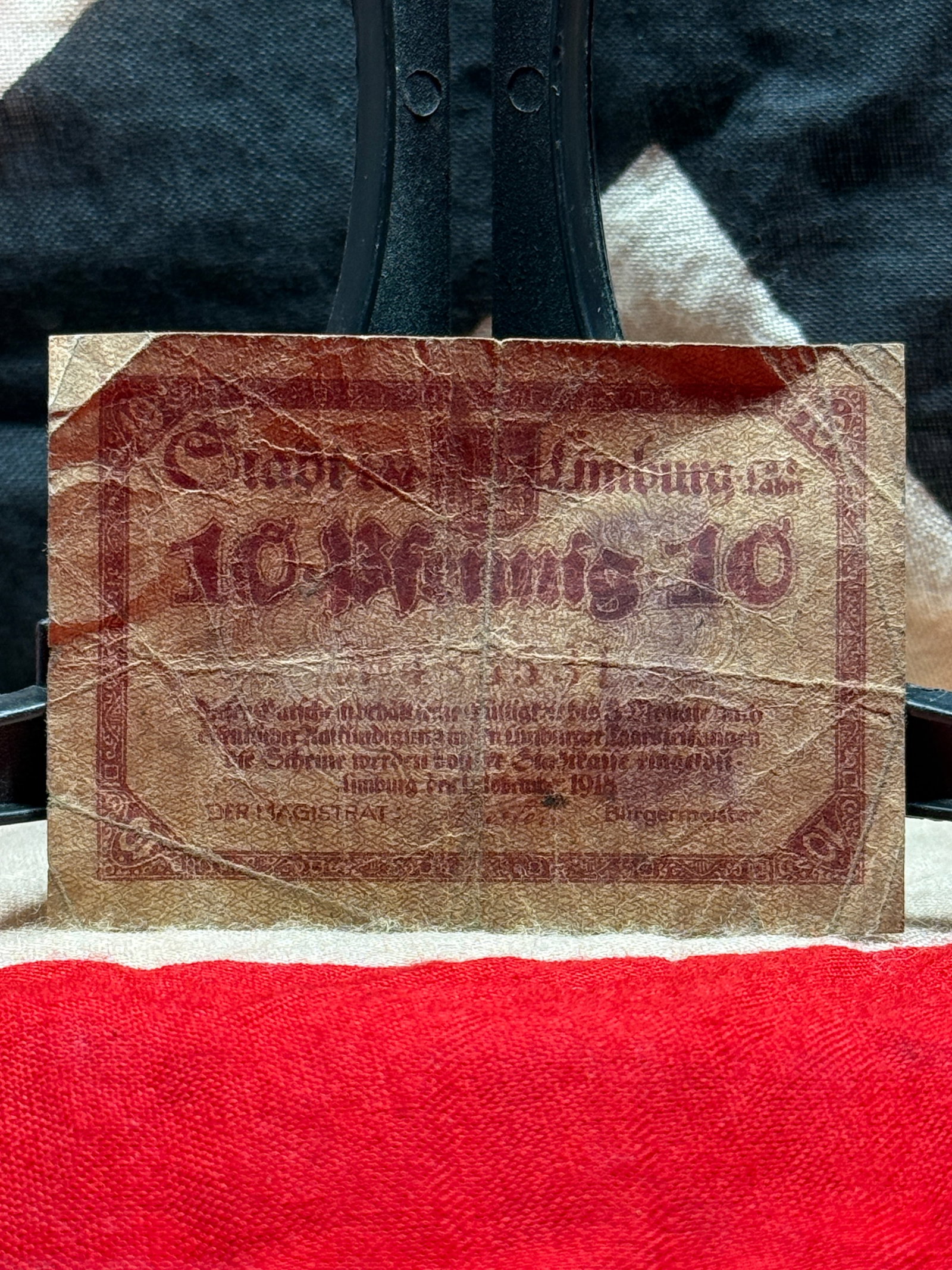 WWI German 1918 Limburg an der Lahn 10-Pfennig Notgeld Emergency Banknote (1 of 3)