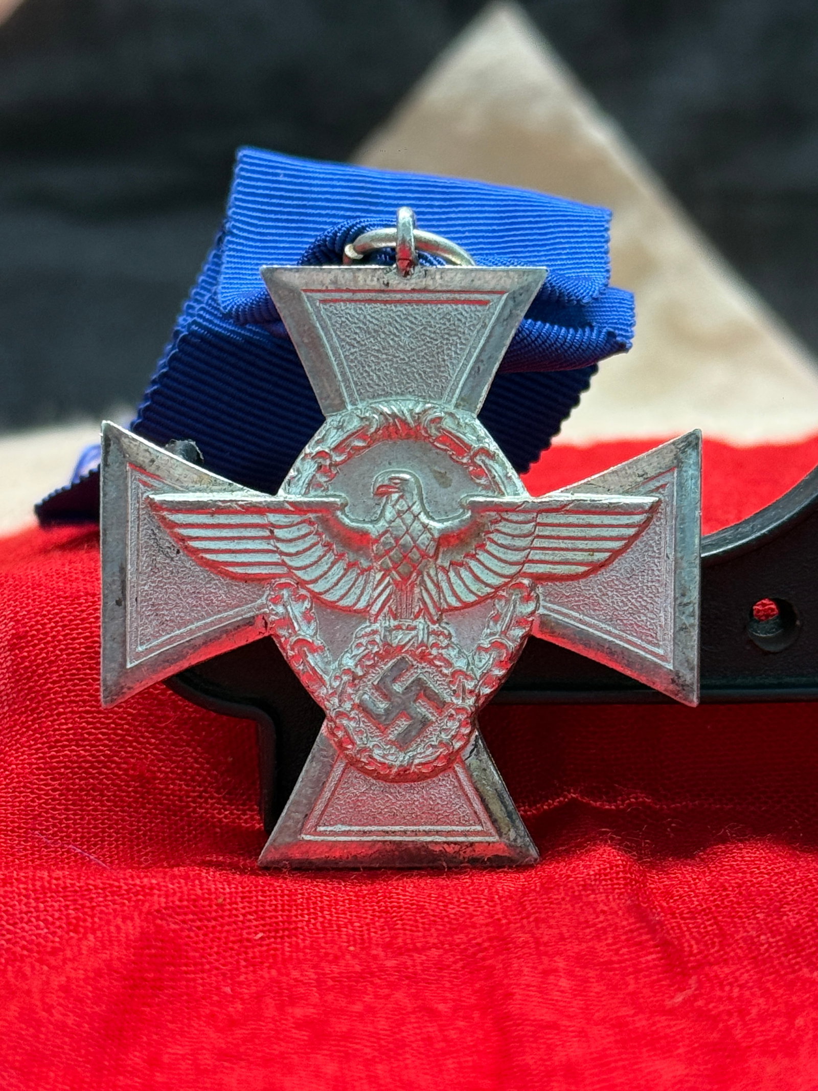 WWII German SS Police Long Service Cross Medal (1 of 3)