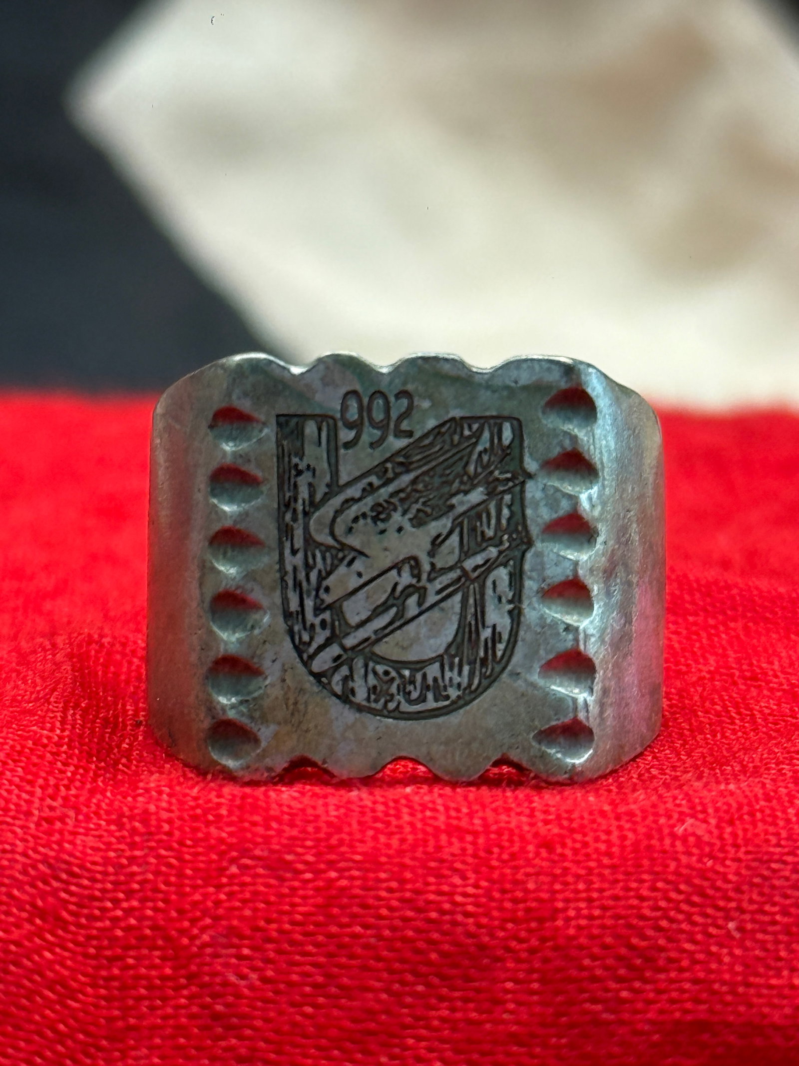 Rare WW2 German D.R.G.M. Luftwaffe Pilots Commemorative Silver Ring (1 of 5)