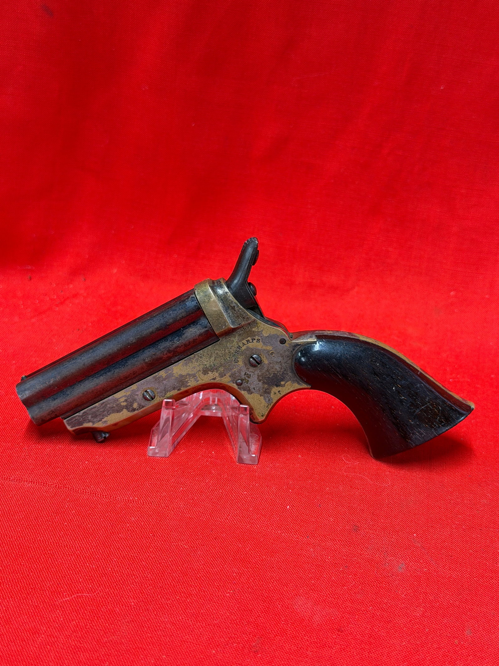 Rare Civil War Sharps Four-Barrel Pepperbox Pocket Pistol (1 of 10)