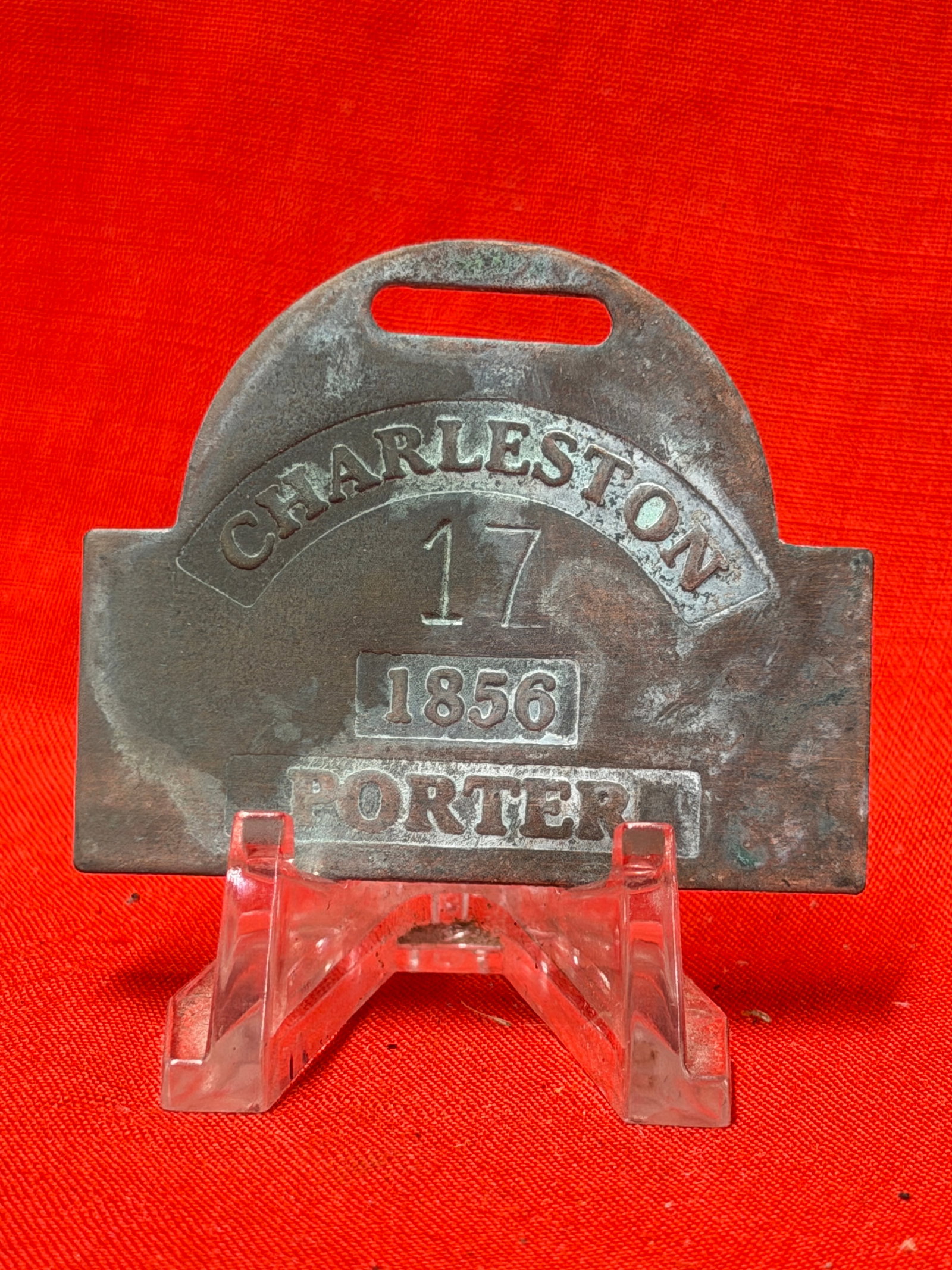 1856 Charleston Slave Servant Identification Tag No. 17 – Porter (1 of 3)