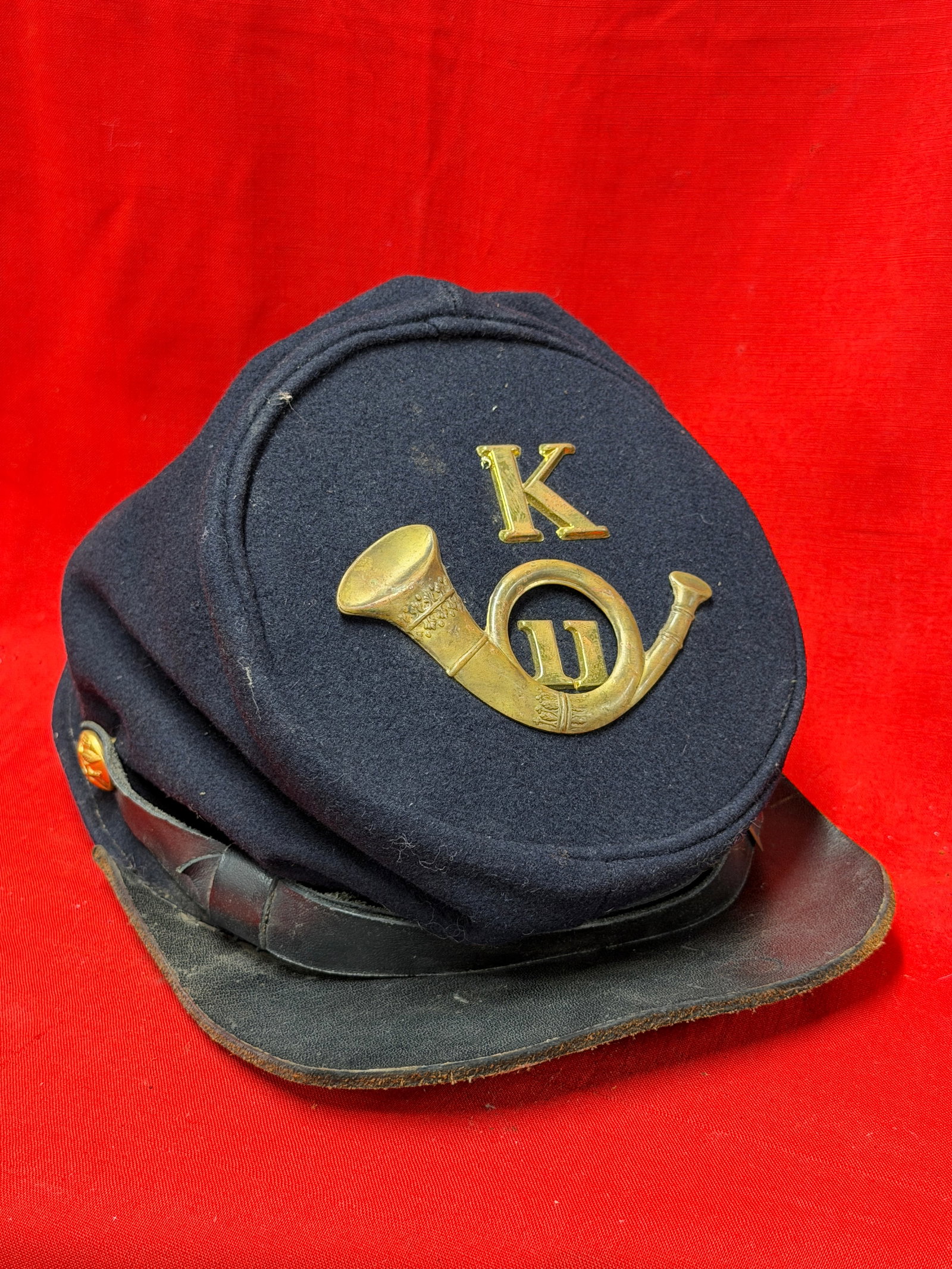 Civil War Union K Company 11th Infantry Forage Cap Hat Kepi With Infantry Horn Insignia (1 of 8)