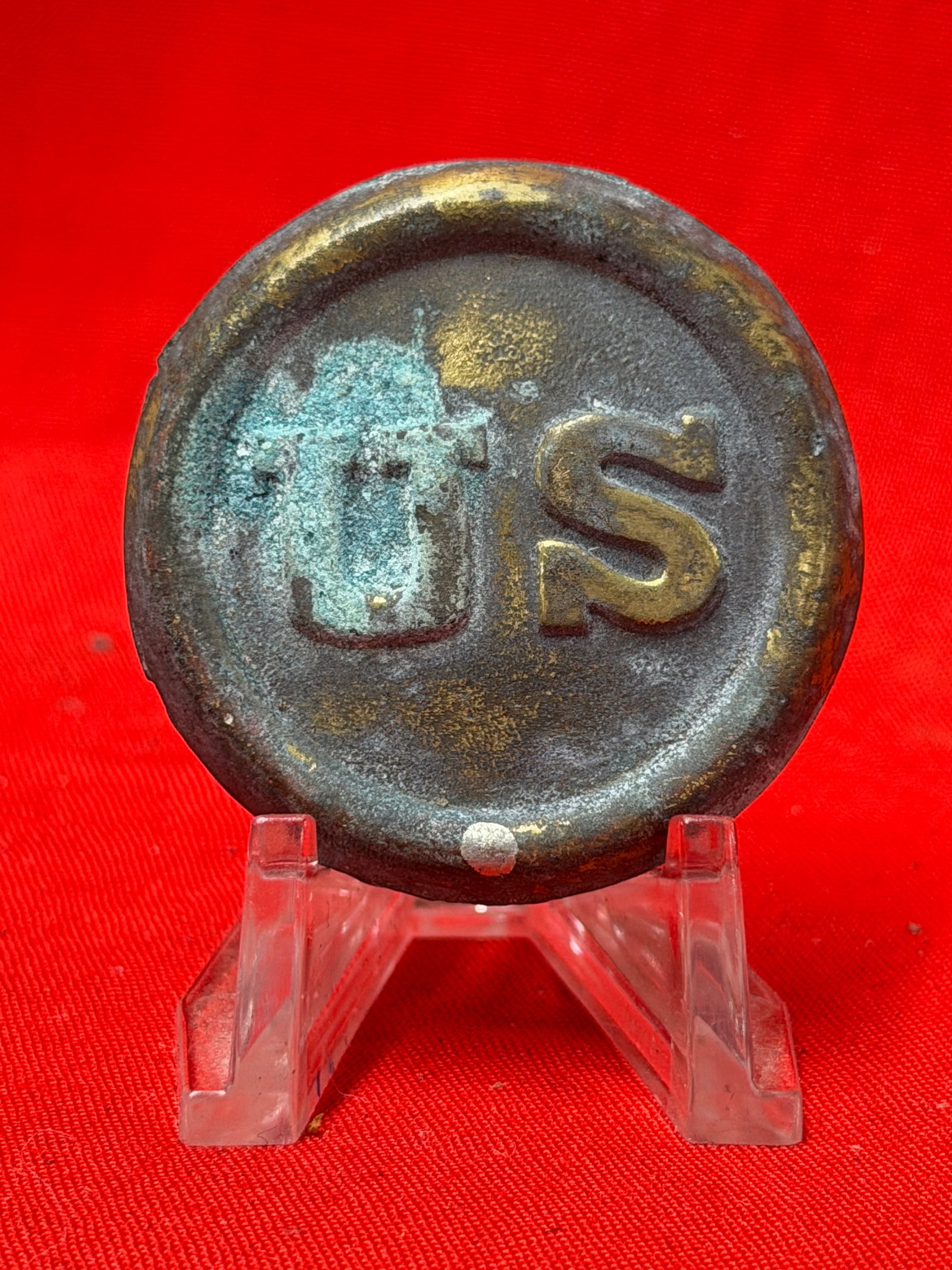Civil War Union "US" Cavalry Saddle Bridle Rosette (1 of 3)