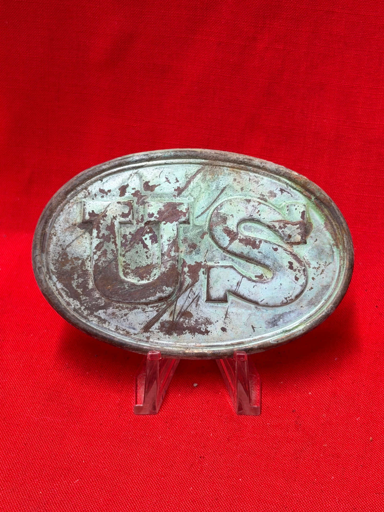 Civil War Union U.S. Oval Belt Plate Recovered Near Jonesboro, Georgia (1 of 5)
