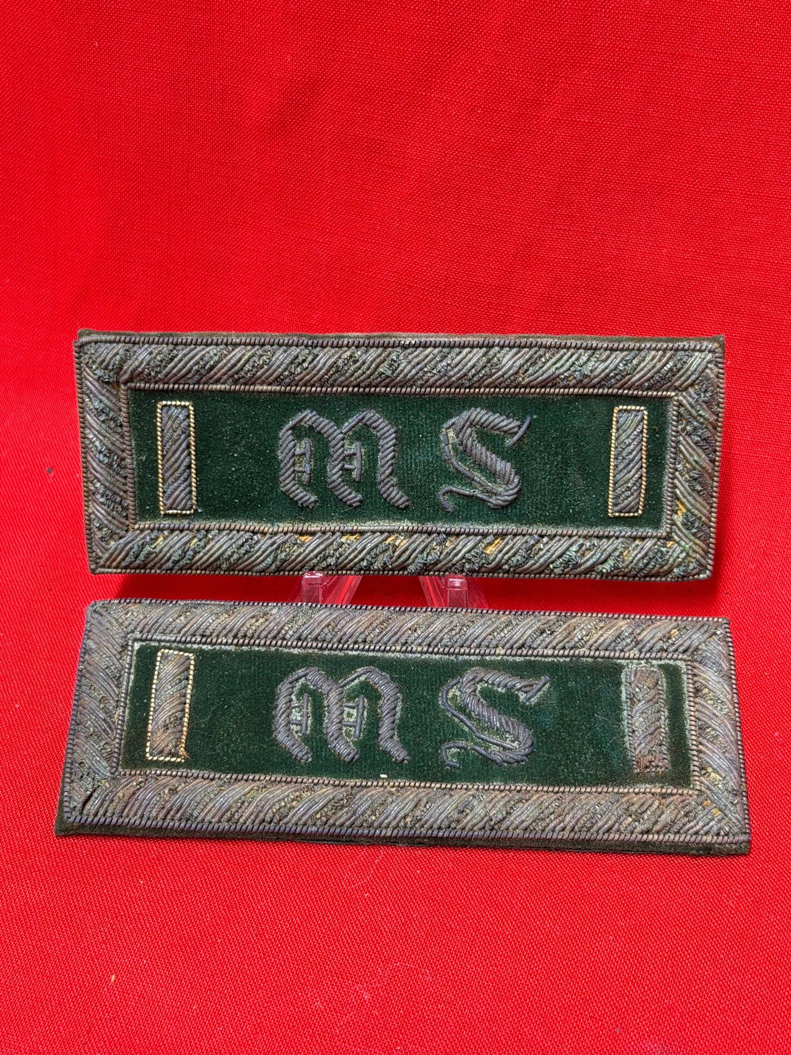 Civil War U.S. Medical Staff 1st Lieutenant Bullion Shoulder Boards – Matched Pair (1 of 6)