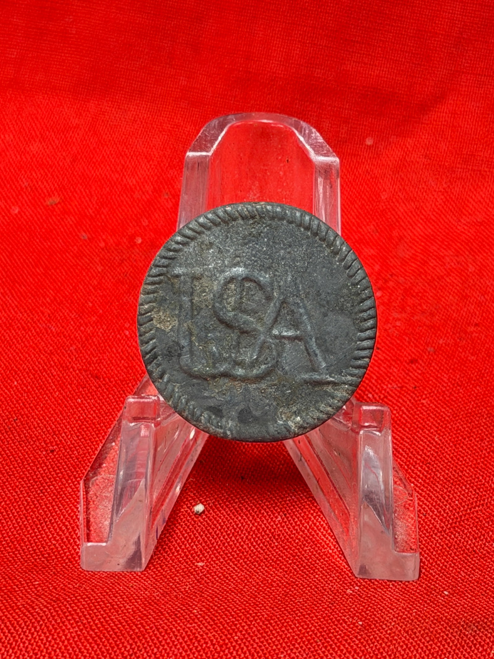 Revolutionary War Continental Army "USA" Pewter Coat Button (1 of 5)