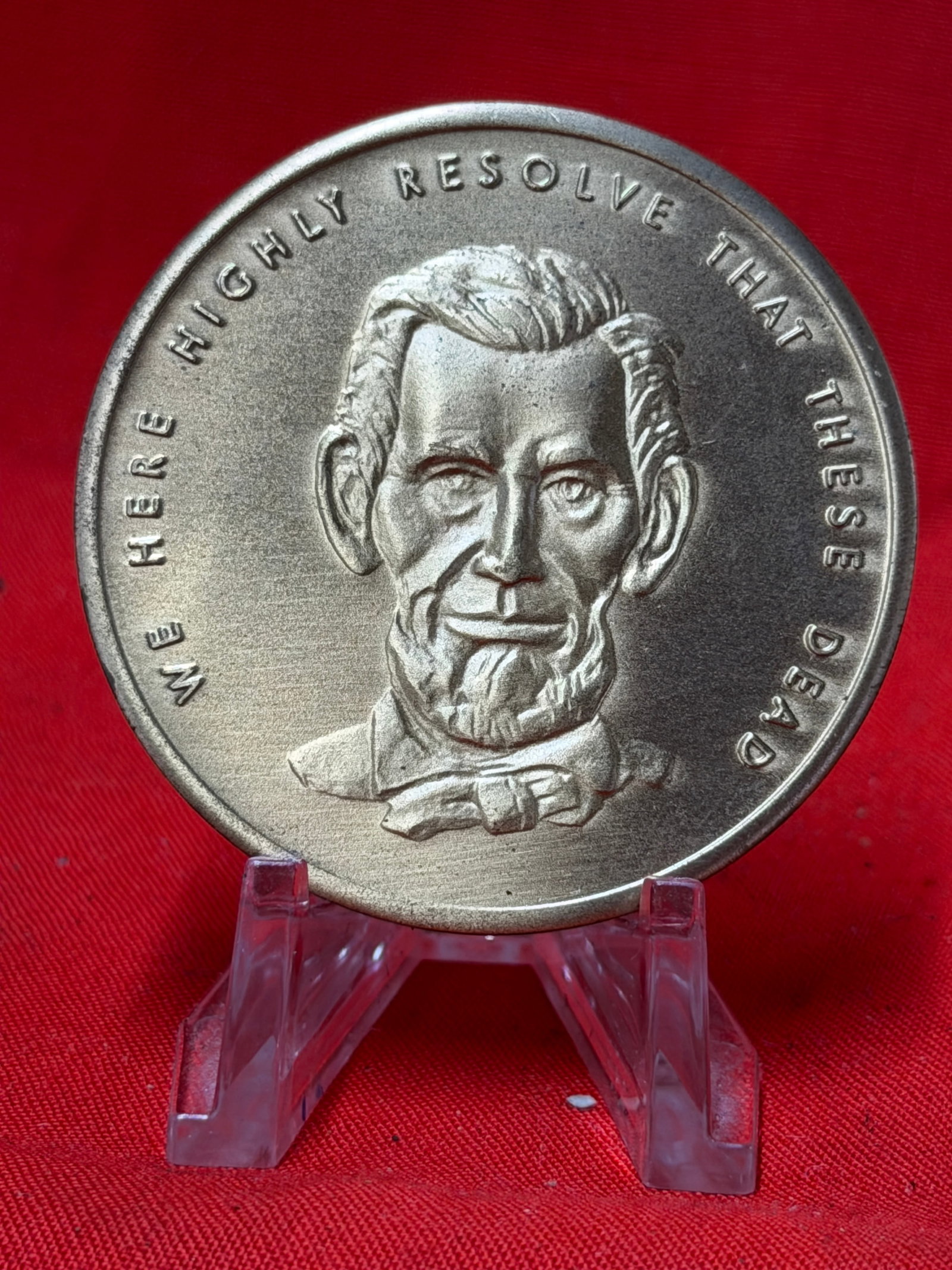 Abraham Lincoln Gettysburg Address Commemorative Medal (1 of 3)