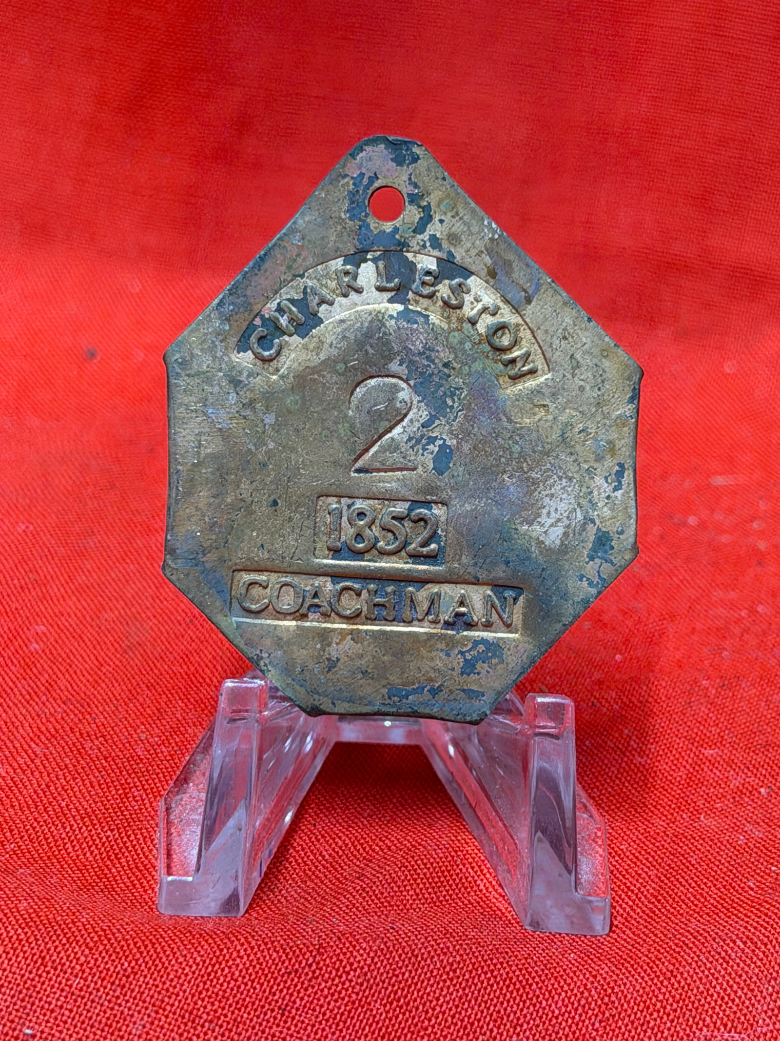 1852 Charleston Servant Identification Slave Tag No. 2 (1 of 3)