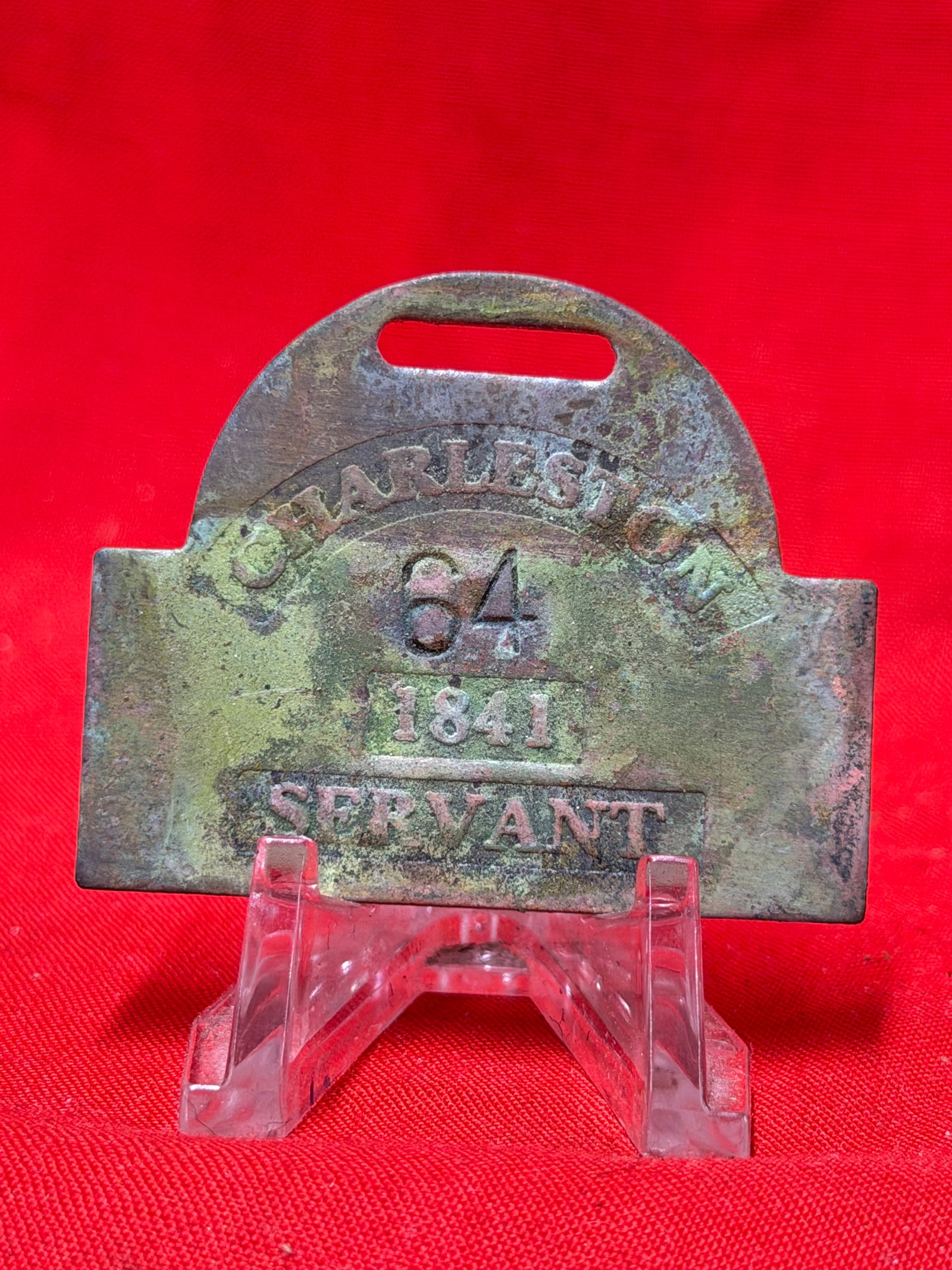 1841 Charleston Servant Identification Slave Tag No. 64 (1 of 3)