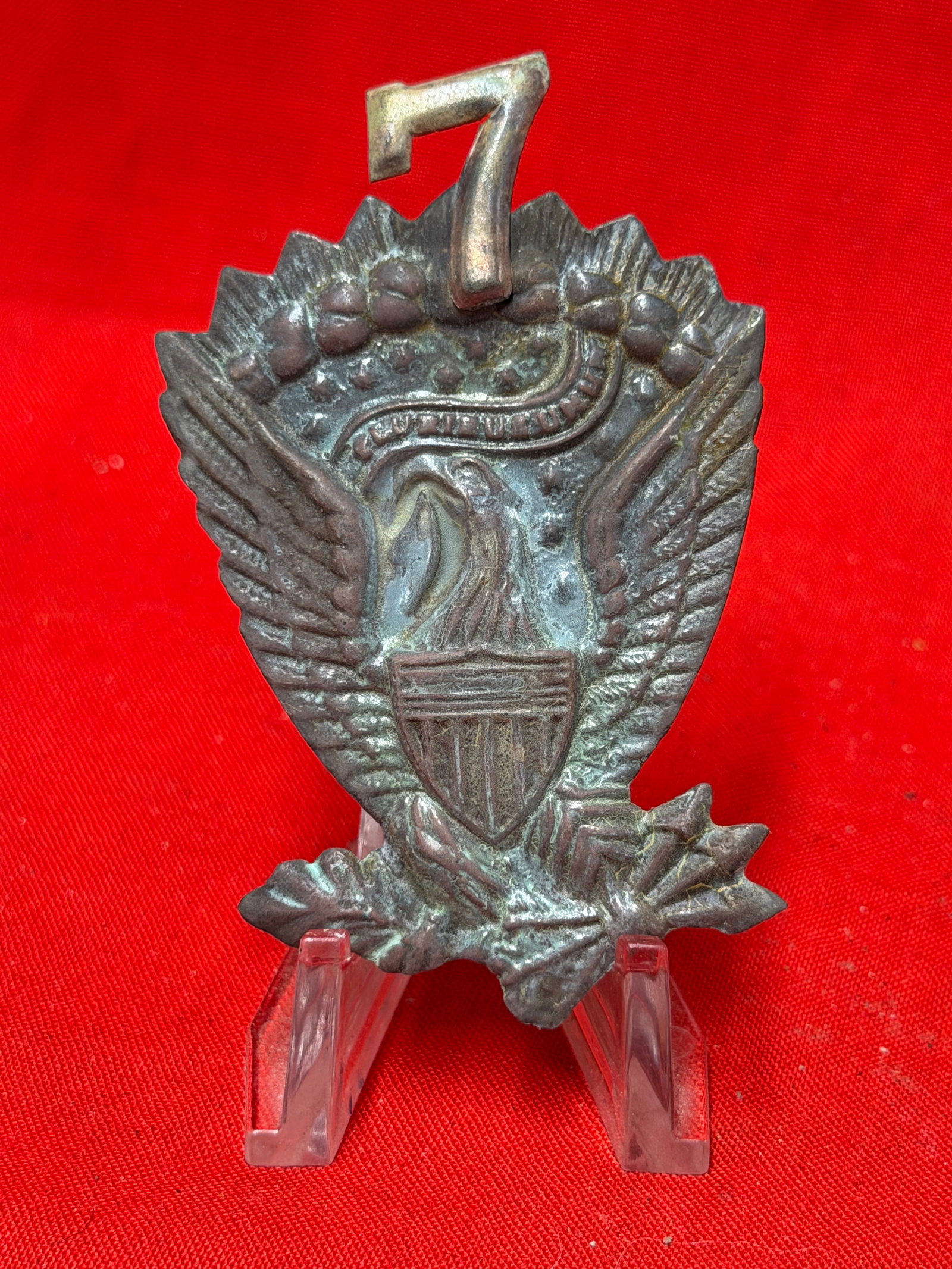 Civil War Union 7th Army Corps Hat Insignia Badge (1 of 3)