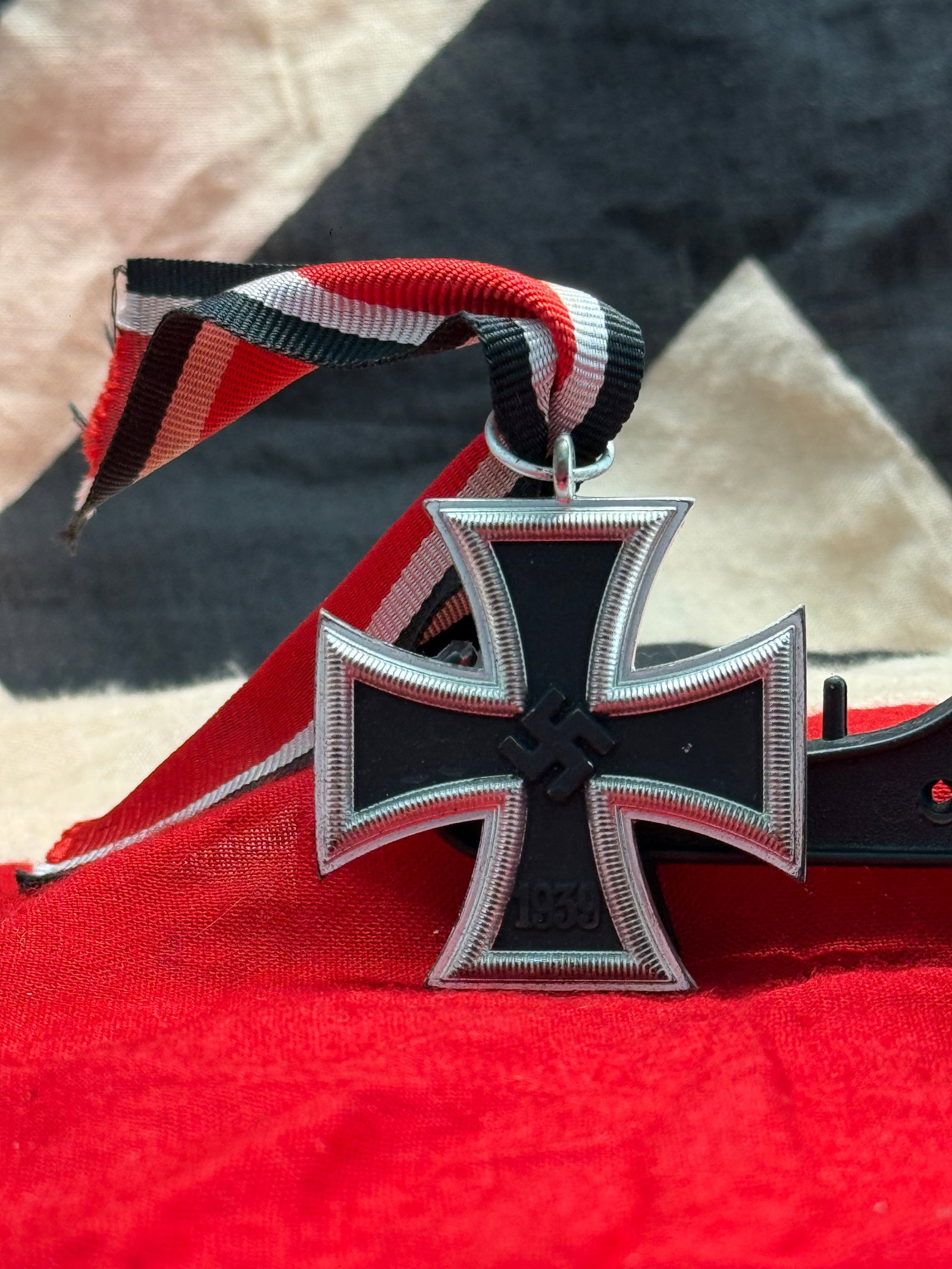 WWII German Iron Cross 2nd Class Medal (1939): The 1939 Iron Cross 2nd Class (Eisernes Kreuz II. Klasse) was one of Germany's most recognized military decorations of the Second World War, awarded for acts of bravery in combat or distinguished mili