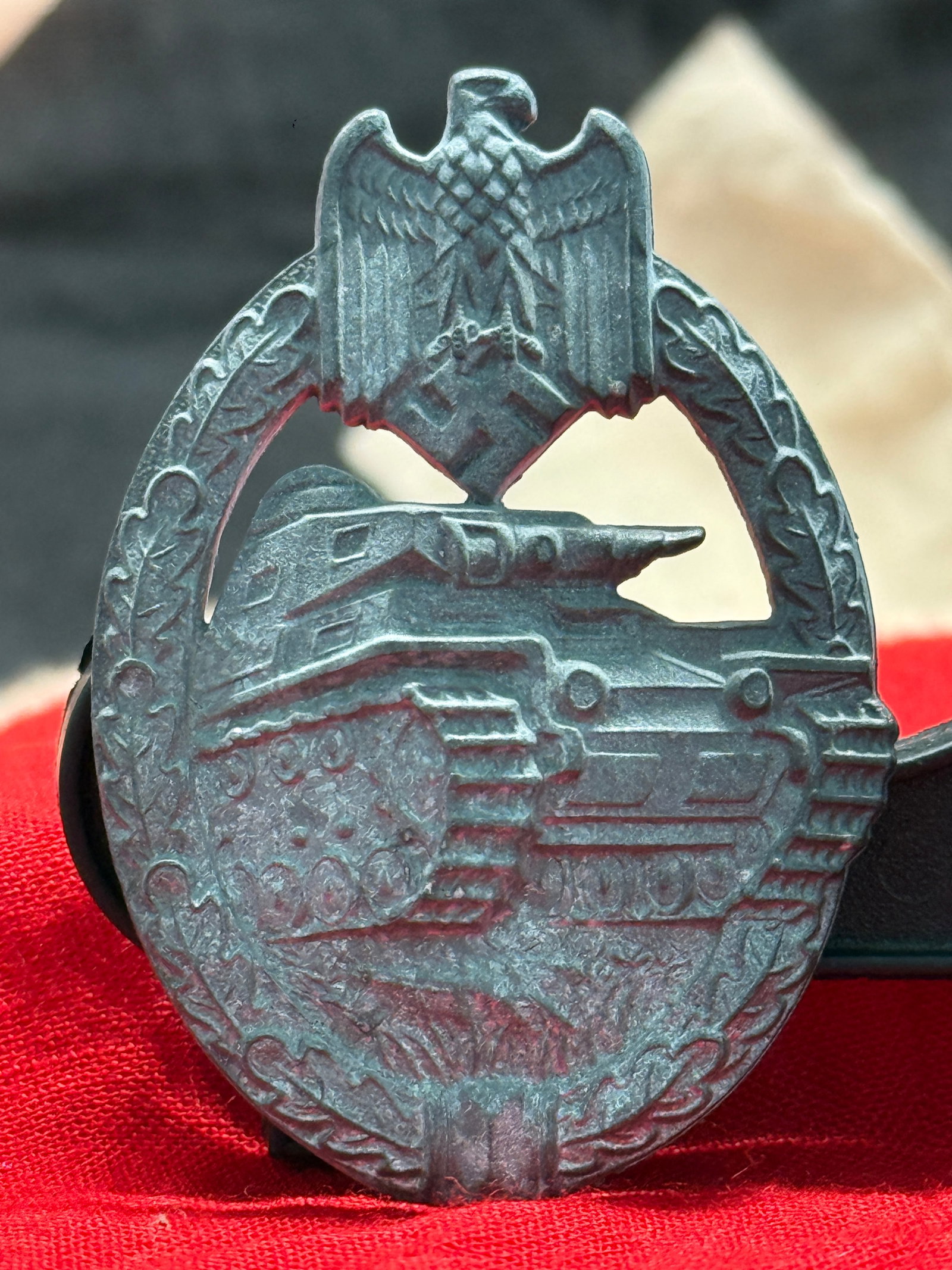 WWII German Panzer Assault Badge in Bronze (1 of 3)