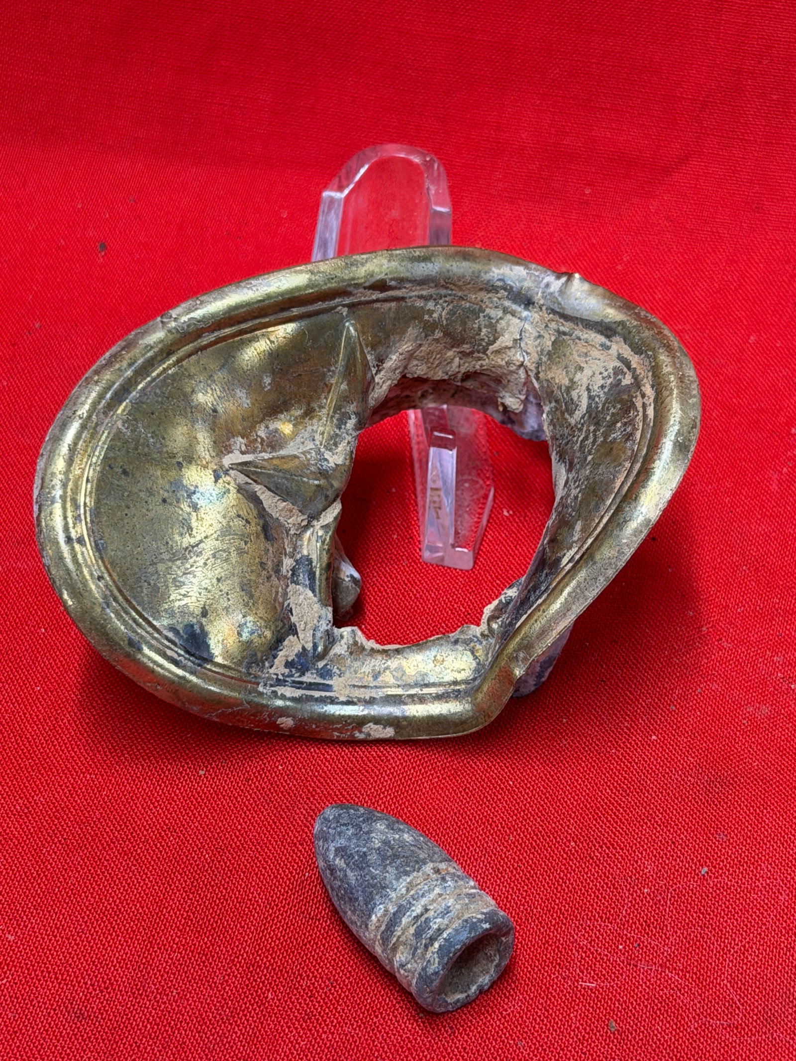 Civil War Confederate Texas Star Belt Buckle with Bullet Strike ("Miracle" Buckle) (1 of 4)