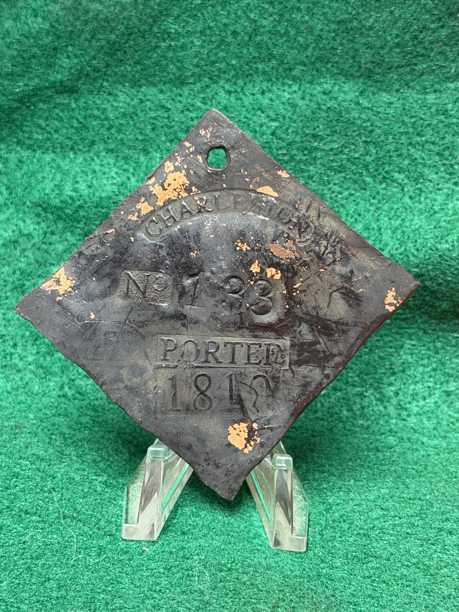 1812 Charleston No. 133 Porter Slave Tag (1 of 4)