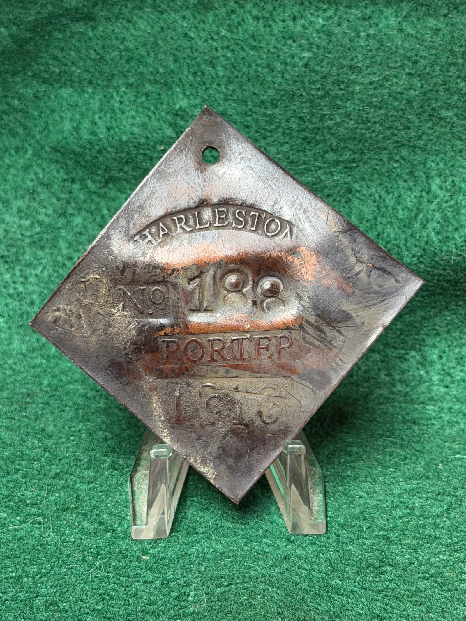 1846 Charleston No. 188 Porter Slave Tag (1 of 4)
