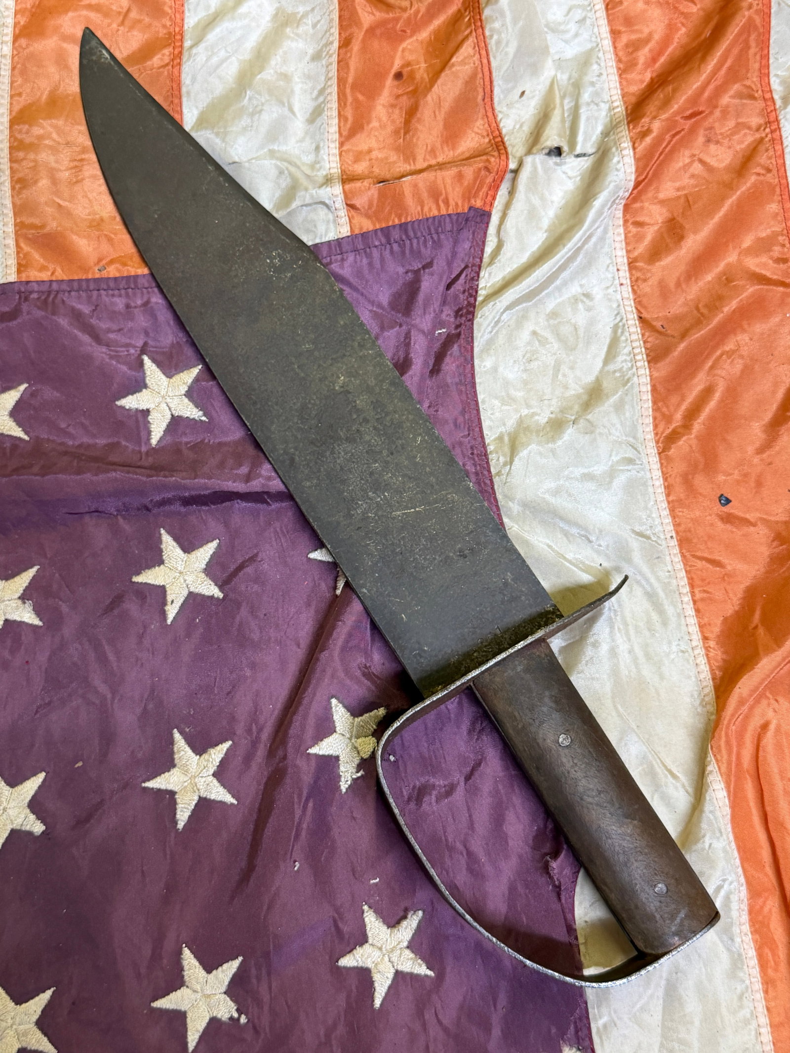 Civil War Confederate CSA Field Used Rebel's D-Guard Bowie Knife Dated 1861 (1 of 8)