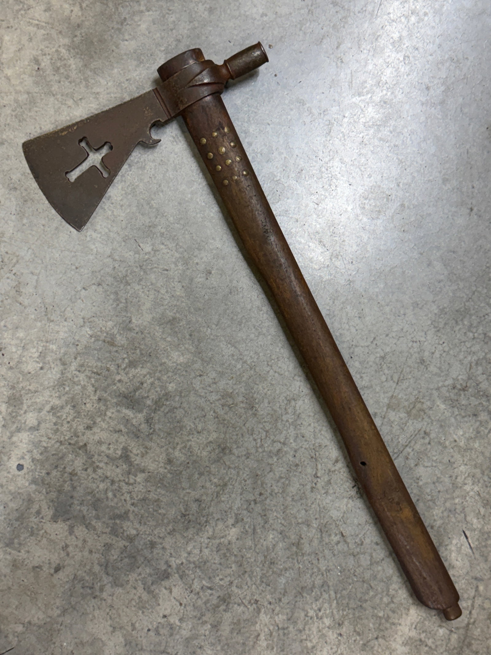 Rare 1800s Native American Sioux Indians Smoking Pipe Tomahawk (1 of 9)