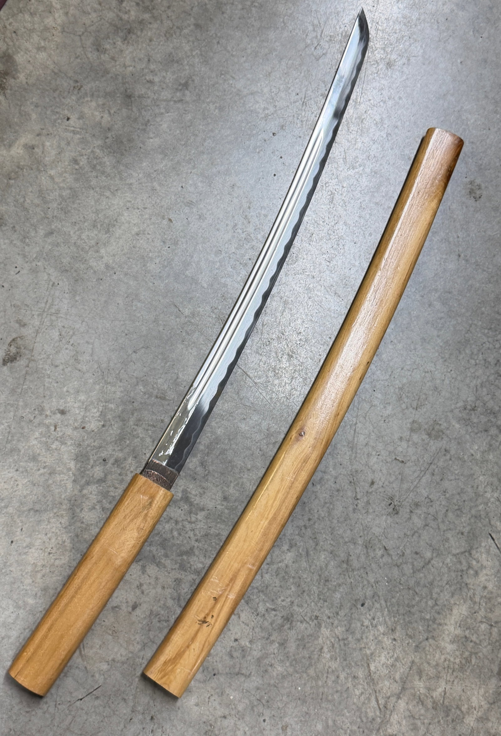 1700s Japanese Samurai Sword with Bamboo Handle & Bamboo Scabbard (1 of 8)