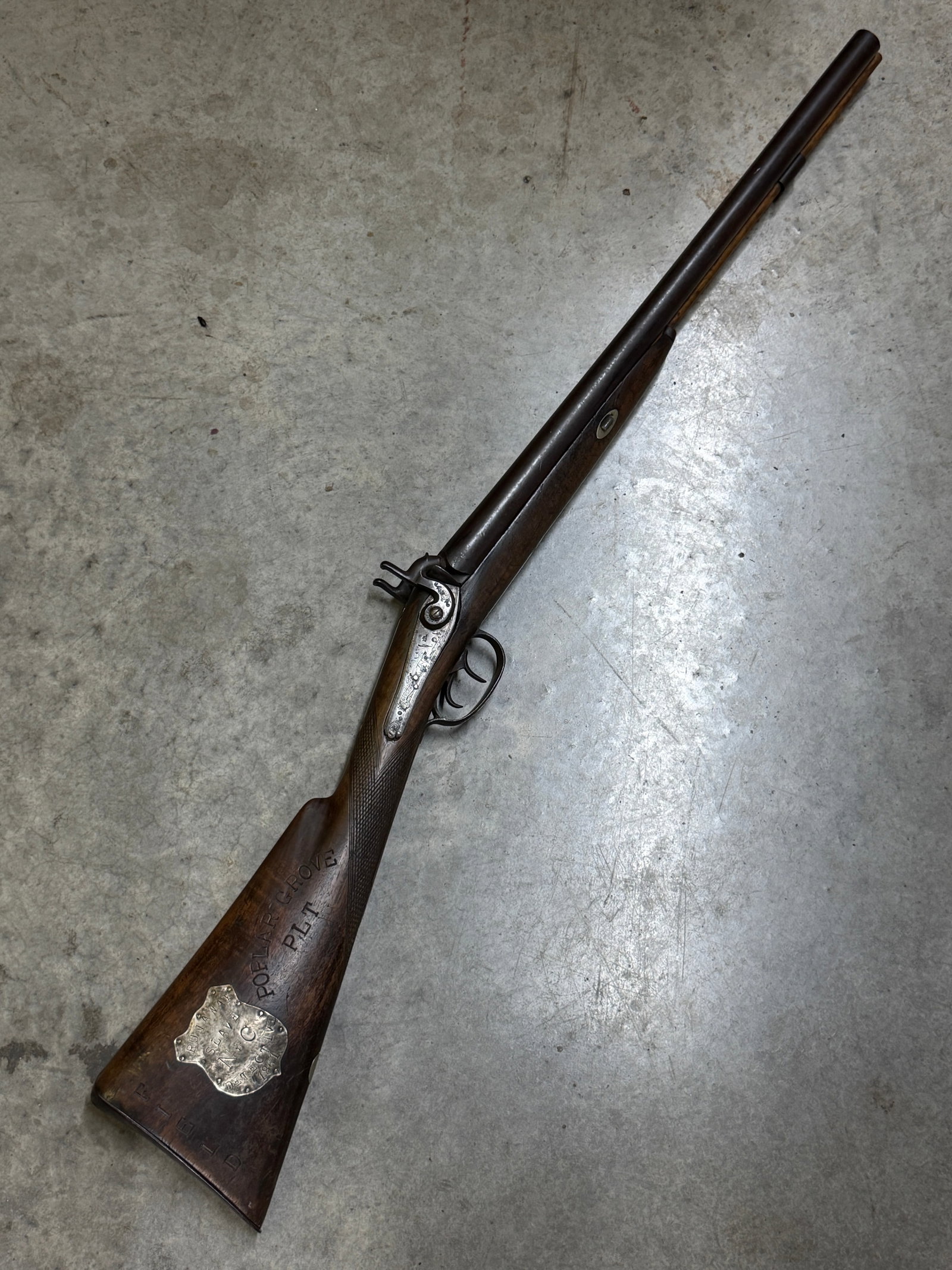 Civil War North Carolina 1861 Runaway Slave Detective Double Barrel Percussion Shotgun (1 of 13)