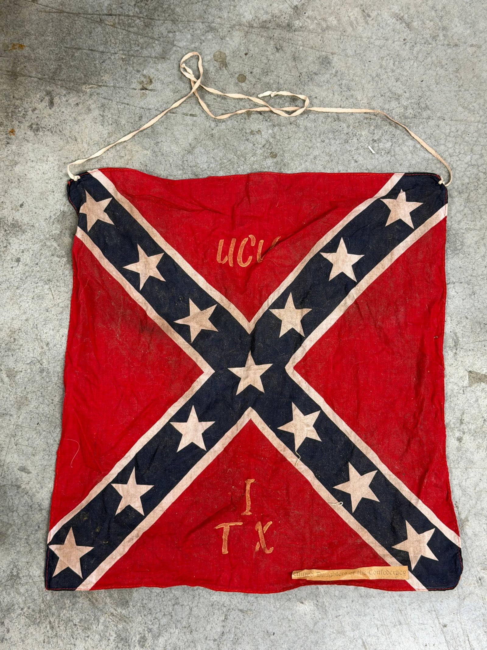 Civil War Confederate 11-Star First National Texas Camp Flag – United Daughters of the Confederacy (1 of 6)