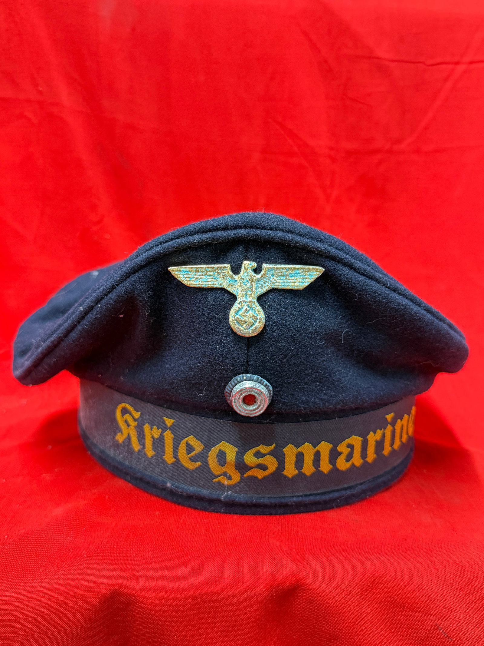 WWII German Kriegsmarine Sailor's Overseas Side Cap (Kriegsmarine Tally) (1 of 6)