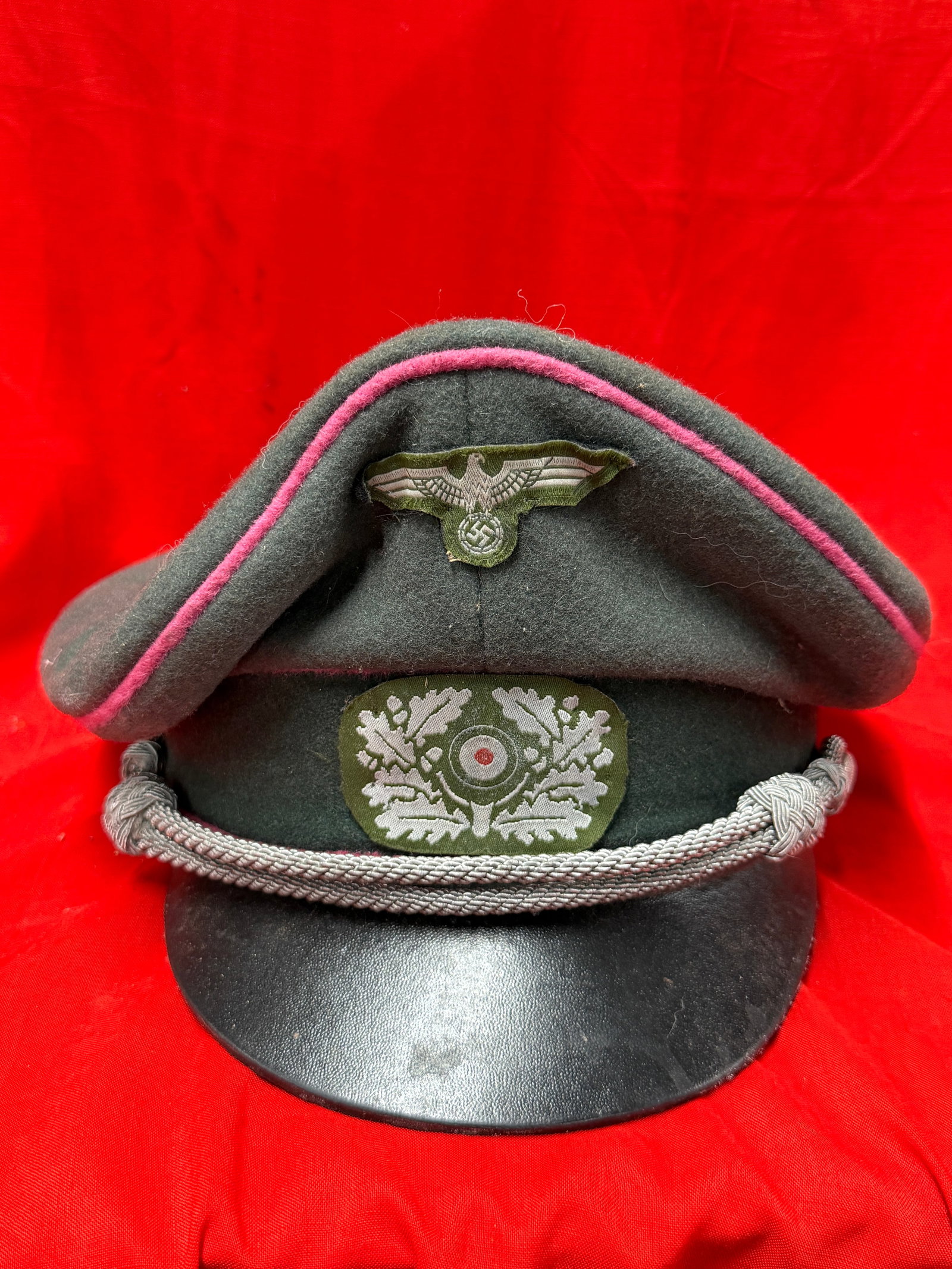 WWII German Army Artillery Officer Visor Cap (1 of 6)
