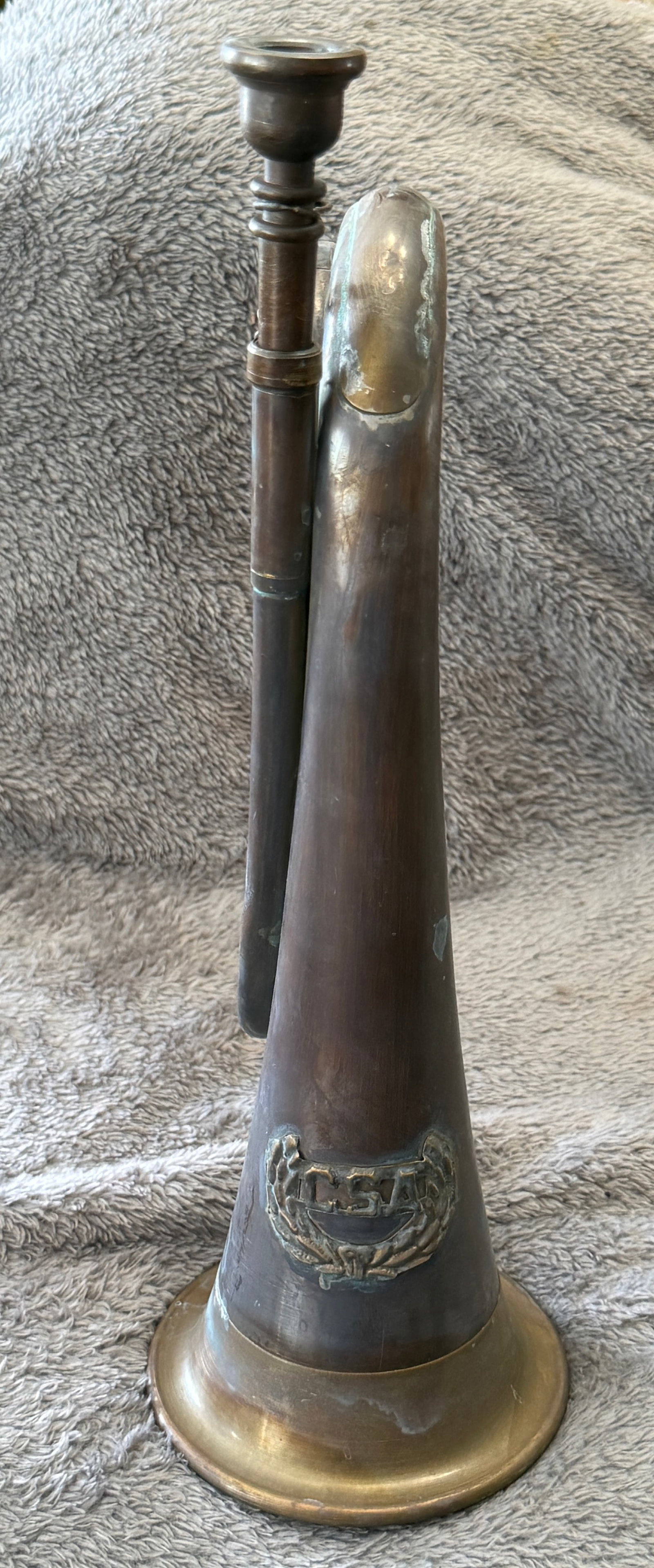 1800's CSA Civil War Bugle with Cast "CSA" Emblem (1 of 6)