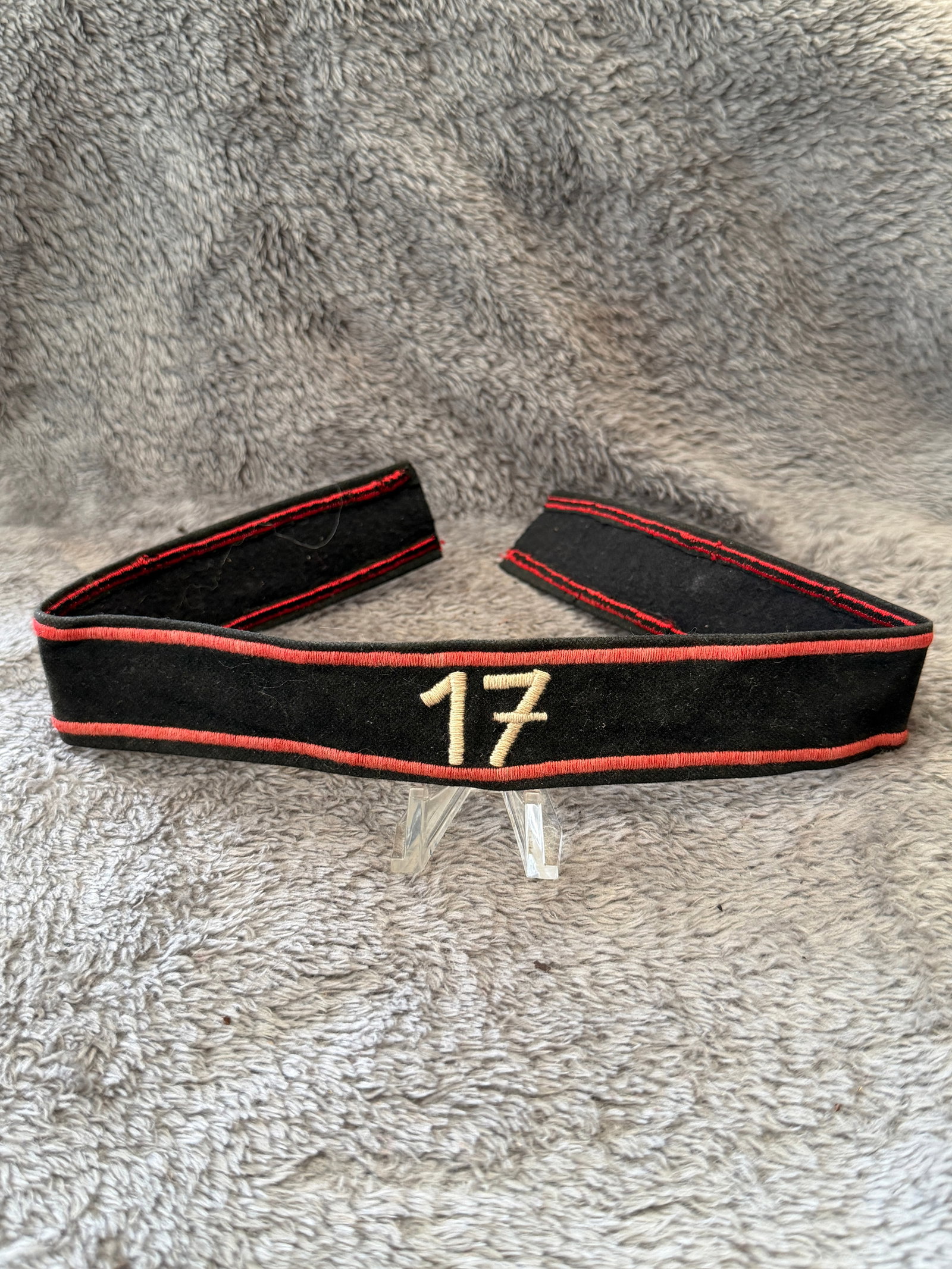 WWII German Allgemeine-SS "17" Cuff Title (1 of 3)