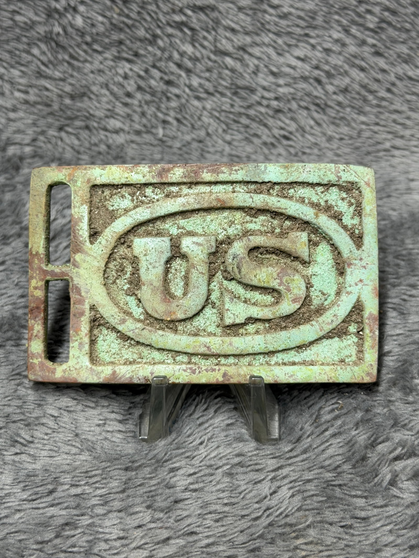 Civil War Union U.S. Rectangular Waist Belt Plate Buckle – Fort Thomas Arizona Site Recovery (1 of 4)