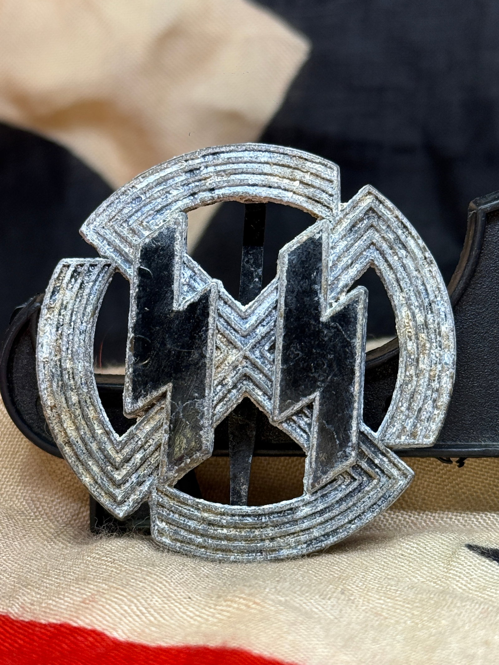 WWII German Germanic-SS Proficiency Runes Sports Achievement Badge RZM Richard Sieper: This WWII German Germanic-SS Proficiency Runes Badge was designed as a sports and physical proficiency award for non-German members of the Germanic-SS. The badge features a prominent intertwined runic