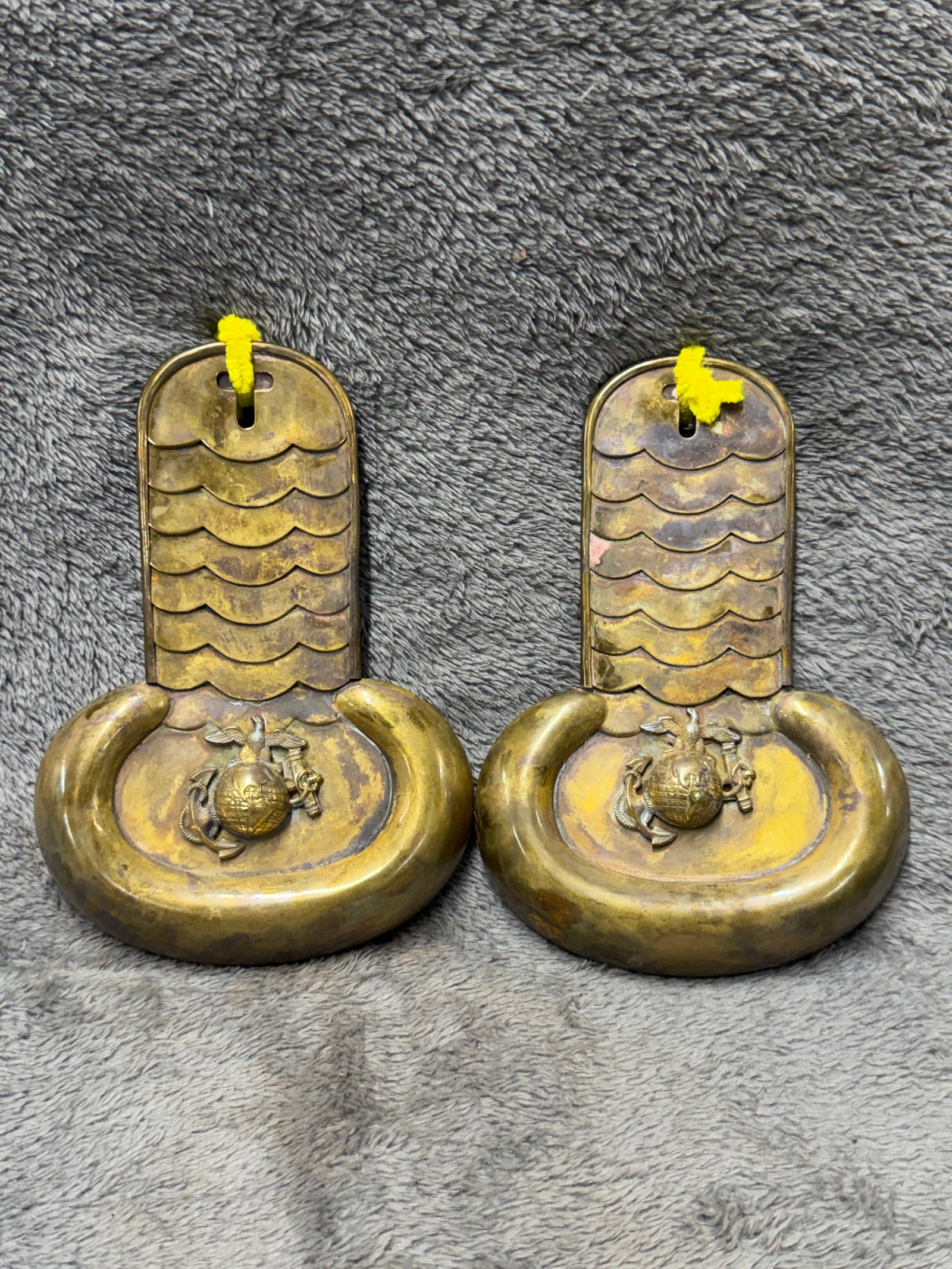 Indian Wars Era U.S. Marine Corps Officer Dress Epaulettes Eagle Globe & Anchor Pair (1 of 5)