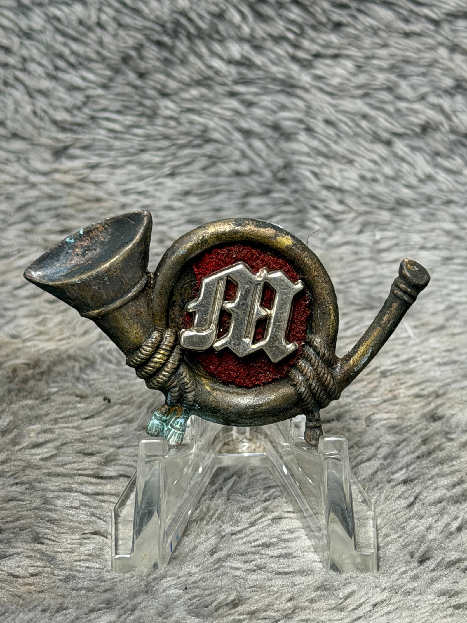 Civil War Era U.S. Marine Corps Bugle Headgear Badge Insignia USMC (1 of 3)