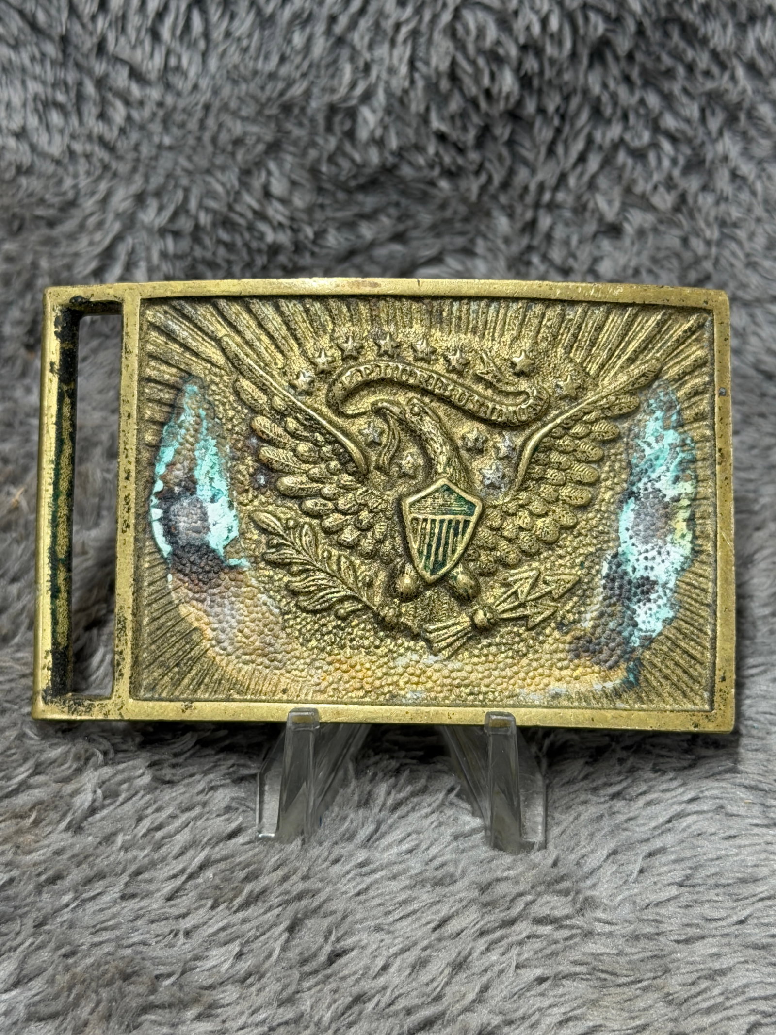 Civil War Union U.S. Federal Eagle Brass Belt Plate (1 of 5)