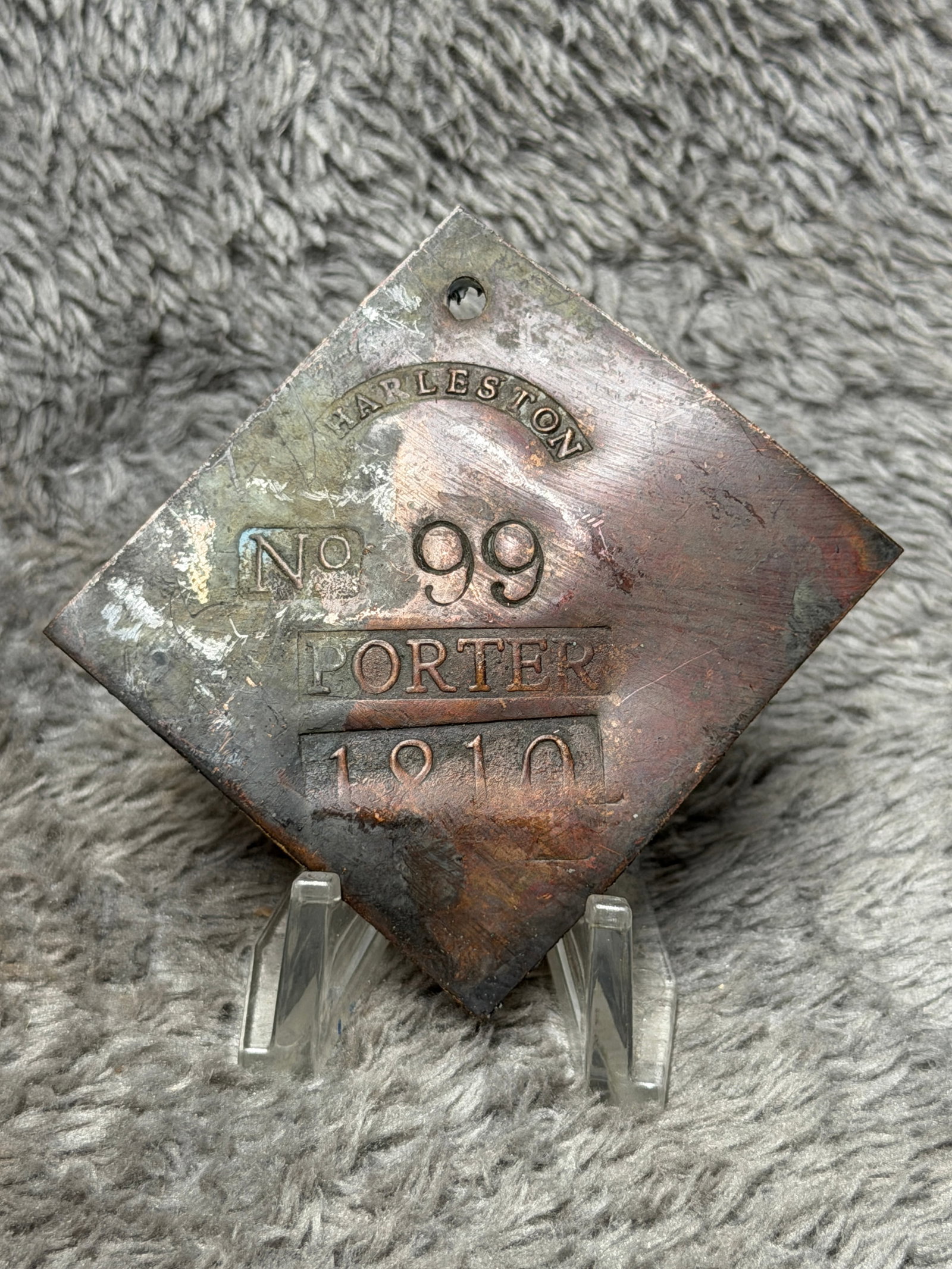 1810 Charleston, South Carolina Slave Hire Tag – Porter No. 99 (1 of 4)