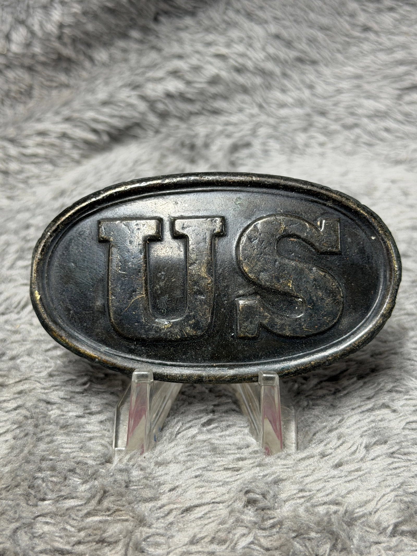 Civil War Union U.S. Oval Cartridge Box Belt Plate (1 of 3)