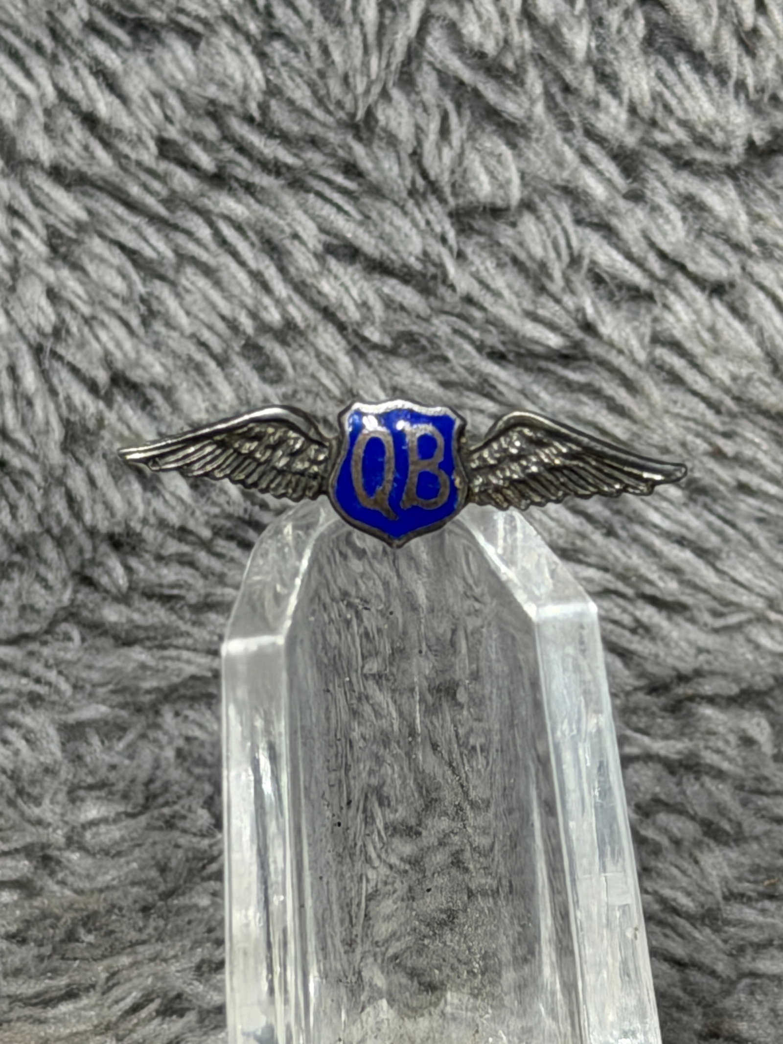 WWII U.S. Army Air Forces “QB?? Winged Enamel Sweetheart Pin – Sterling Marked (1 of 3)