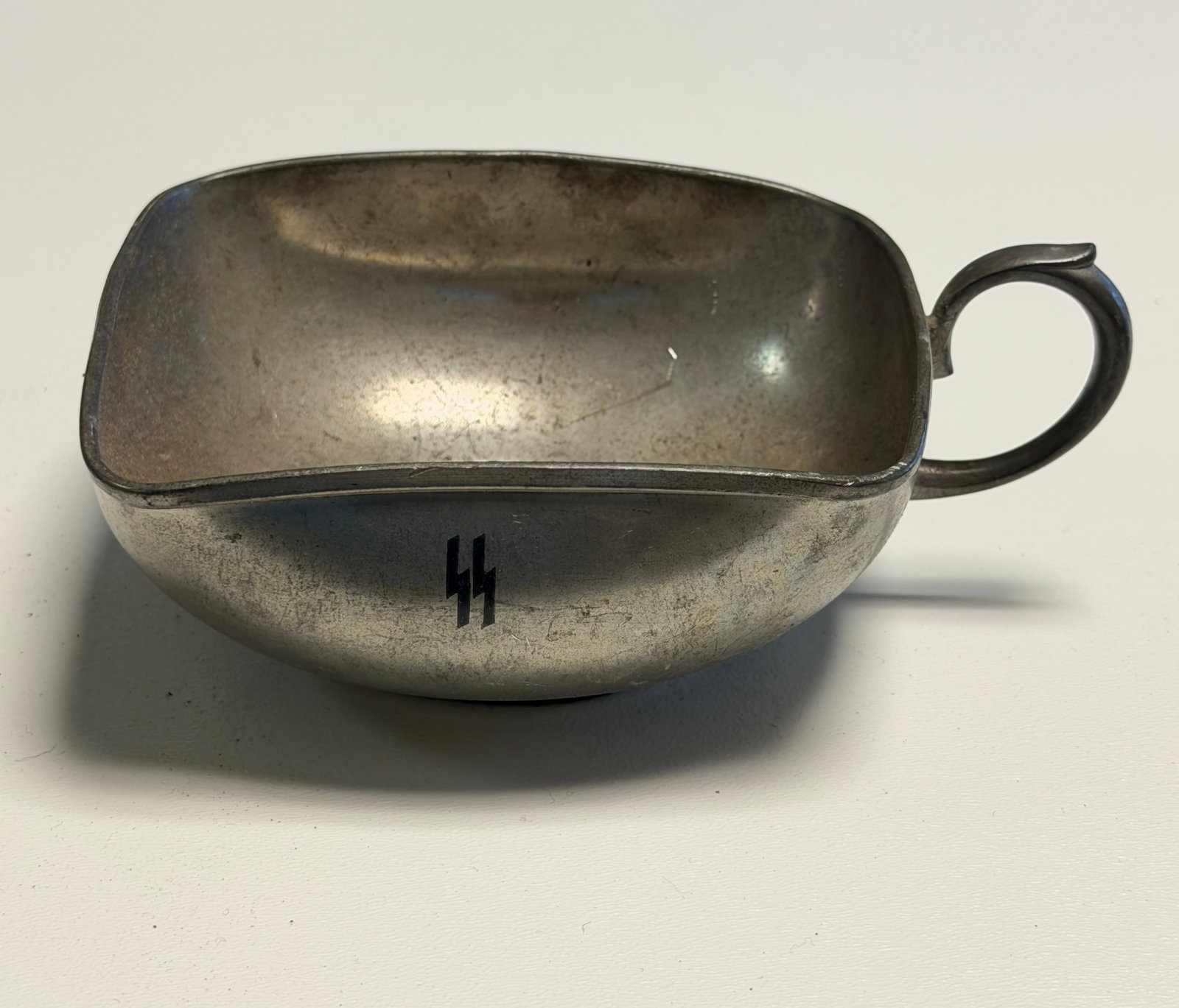 WWII German Waffen-SS Marked Metal Mess Cup / Drinking Vessel (1 of 6)
