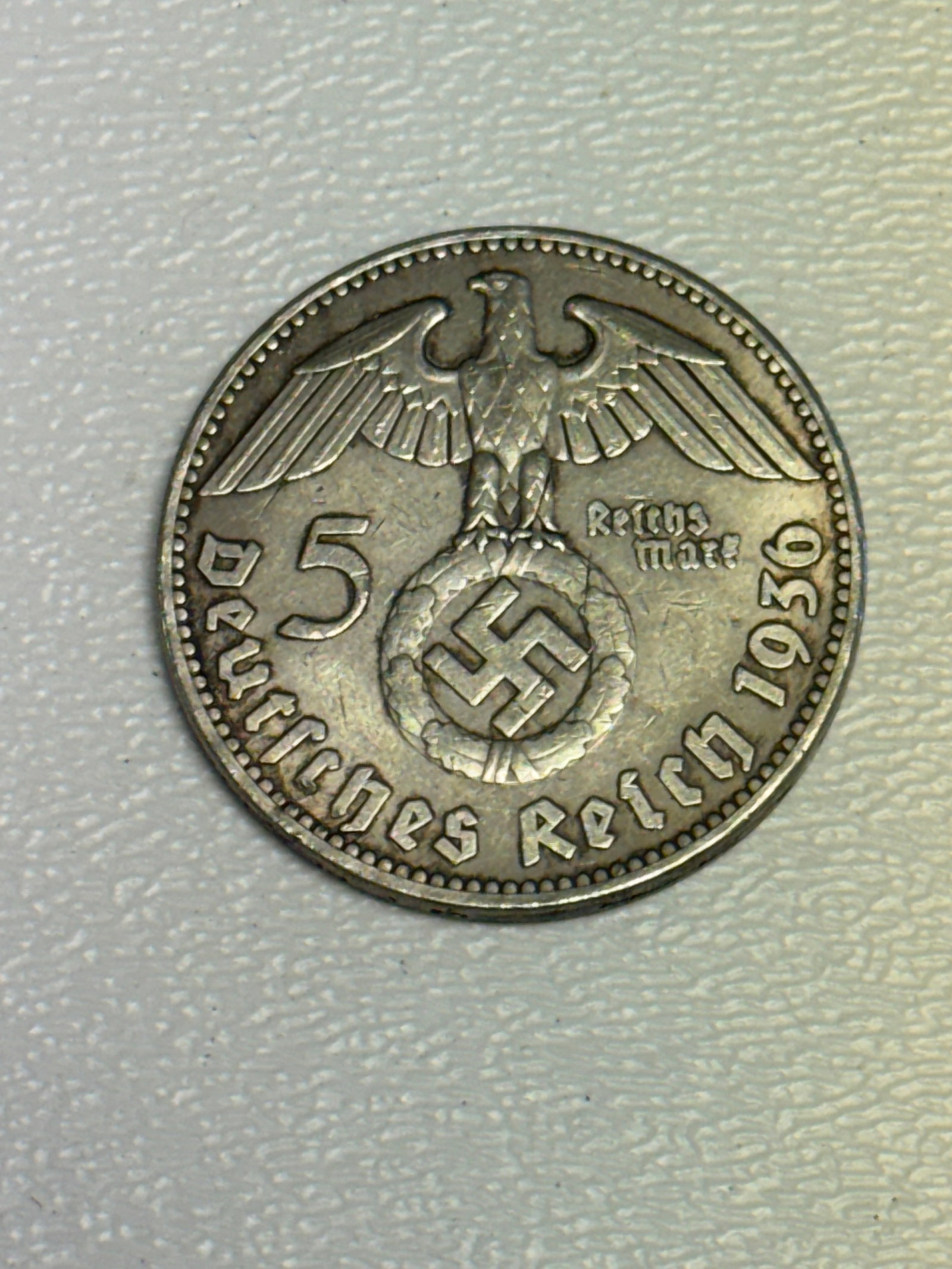 WWII German Third Reich 1936 Paul von Hindenburg 5 Reichsmark Commemorative Coin (1 of 3)