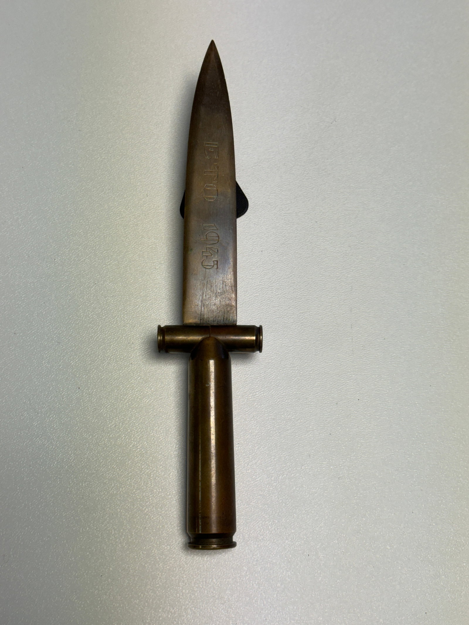 WW2 German Trench Art Bullet Cartridge Fighting Knife Dagger – 1945 Engraved Blade (1 of 12)