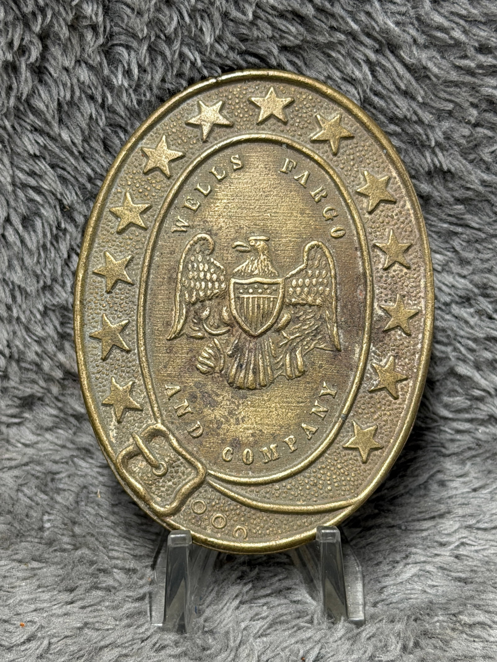 Civil War Wells Fargo & Company Express Messenger Eagle Belt Plate Buckle – Tiffany & Co. Marked (1 of 6)