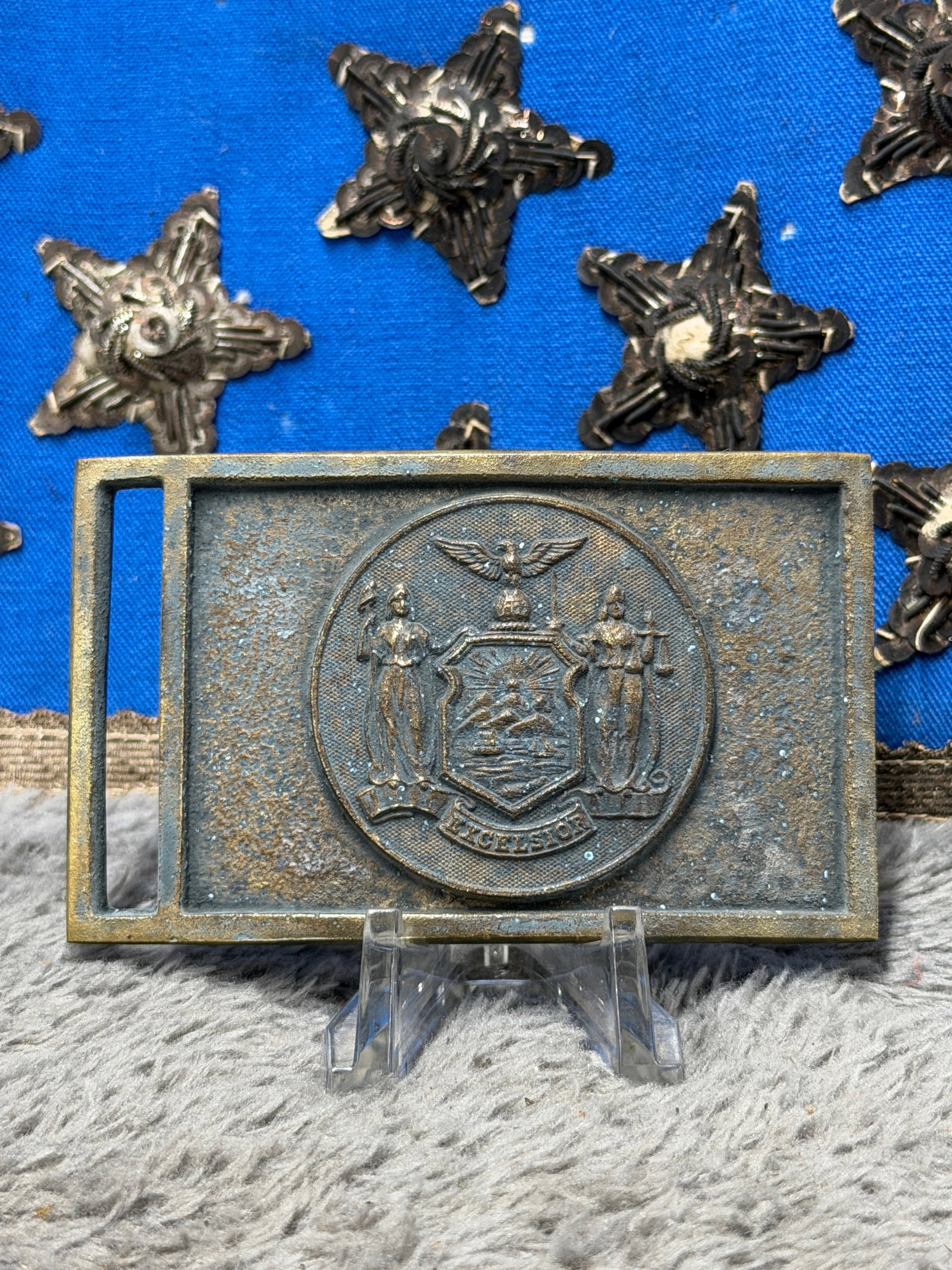 Civil War Era New York State Militia Excelsior Belt Plate (1 of 5)