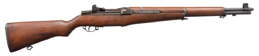 SPRINGFIELD M1 GARAND SEMI AUTO RIFLE.: Cal. 30-06. S# 2865123. Bbl. 24" marked on left side "SA-1-52". Throat measures 5.0 & muzzle measures 2.0. Bolt marked "SA". Flush nut rear sight. Blade front sight. Gas cyl. lock marked "M" on right 