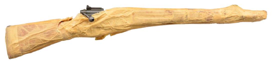 MAS MODEL 36 BOLT ACTION RIFLE.: Cal. 7.5 French. S# FG22086. Bbl. 22 1/2". Receiver marked on left side w/ "MAS MLE 1936". Has sliding aperture sight marked to 1200m. Balance of rifle is packed in heavy grease w/ cloth type arsenal