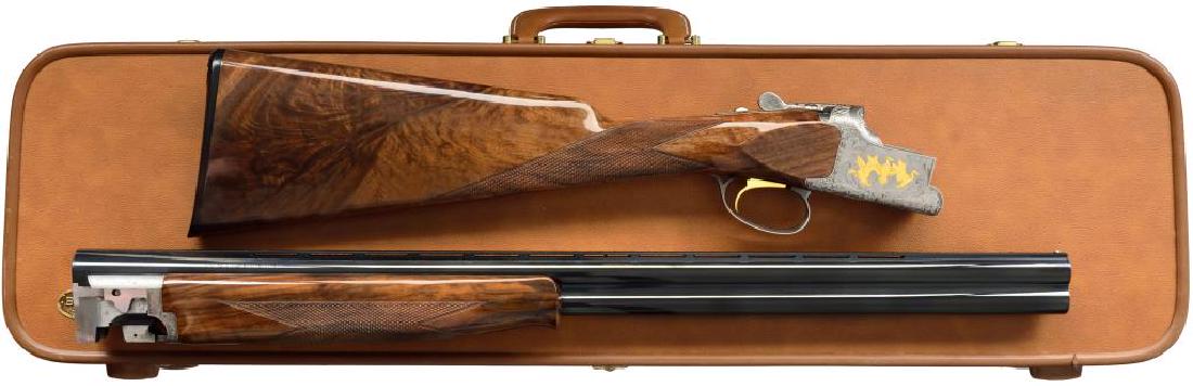 BROWNING CITORI SUPERLITE GRADE VII O/U SHOTGUN.: Cal. 20 Ga., 2 3/4". S# 17425PTF33. Bbls. 26" VR w/ Invector interchangeable chokes. Includes 1 IC & 1 skeet tube. Coin finished boxlock action w/ full coverage vine type scroll engraving surrounding
