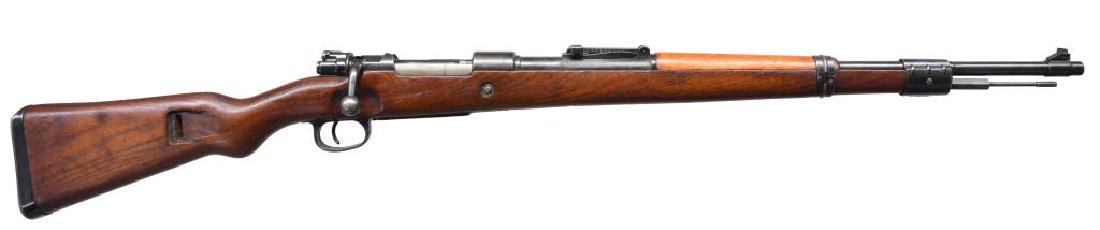 MAUSER 98K BOLT ACTION RIFLE.: Cal. 8mm. S# 4804as. Bbl. 23 5/8". Receiver marked on left rail "Mod. 98". Receiver ring marked on top w/ "dot" & Waffenamt "63" & marked on right side w/ 2 Waffenamt "63". Bbl. marked on left side wi