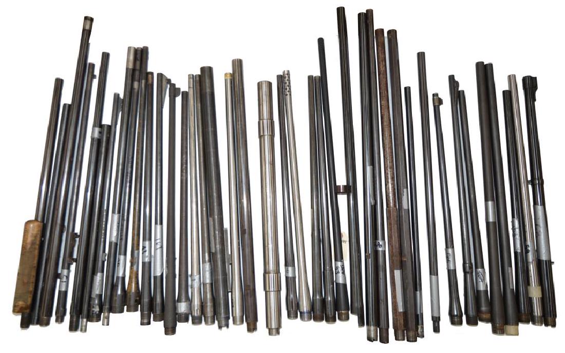 39 ANTIQUE VINTAGE & MODERN RIFLE BARRELS