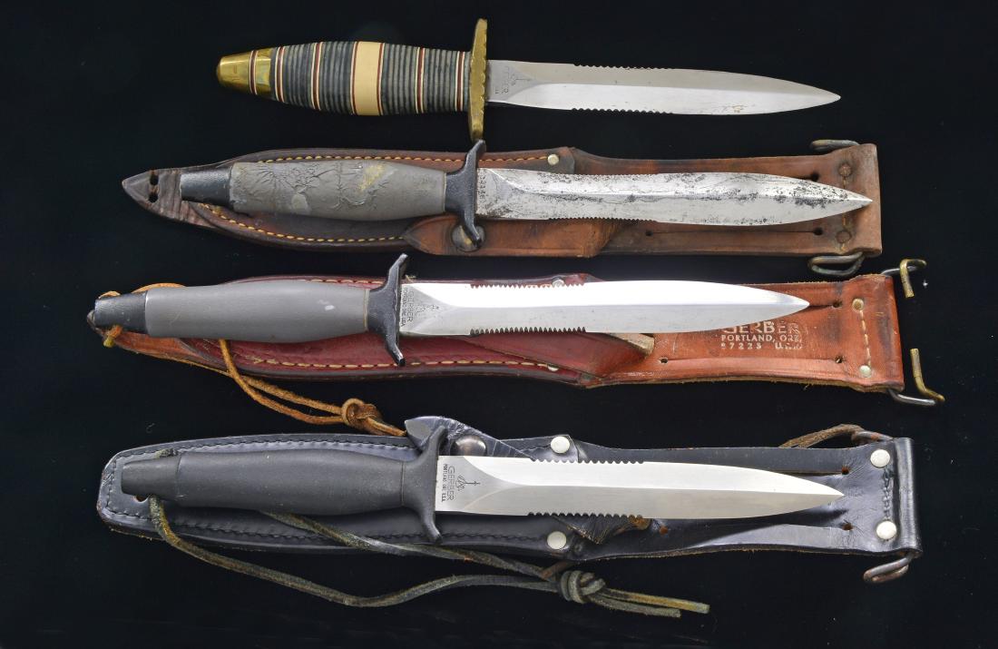 4 GERBER KNIVES.