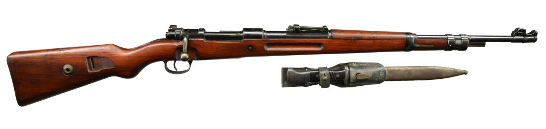 EXTREMELY RARE GERMAN RAILWAY MARKED MAUSER BANNER: 98 BOLT ACTION RIFLE. Cal. 8mm Mauser. S# C3396. Seldom seen rifle 1 of only 3,900 Commercial type Mausers taken into railway service. Fine example w/ all matching numbers w/ very crisp distinct marki