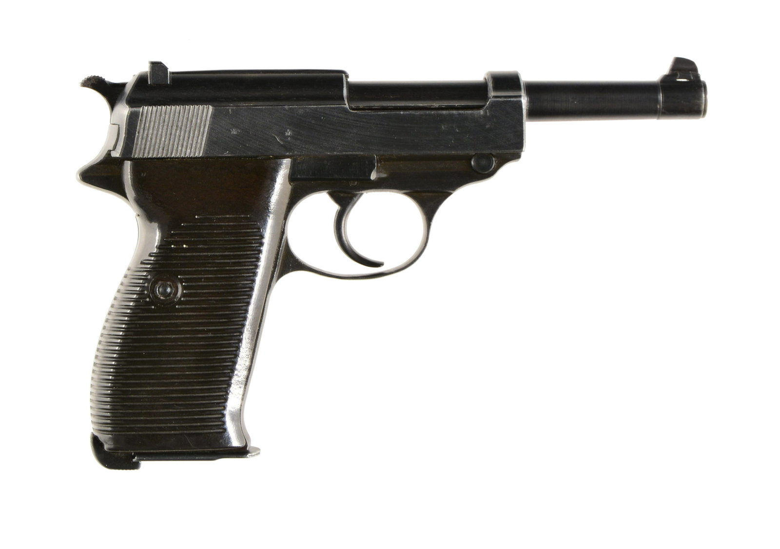 SPREEWERKE "cyq" P 38 SEMI AUTO PISTOL.: Cal. 9 mm. S# 6063y. Matching slide & frame. Bbl. numbered "6063", no suffix & is marked â€œWaA 359”. â€œWaA 88” on frame & slide. Bakelite grips. MAGS: 1 - 8 rd. â€œjvd, WaA 7
